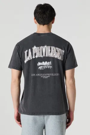 LA Privilege Graphic Washed Relaxed T-Shirt