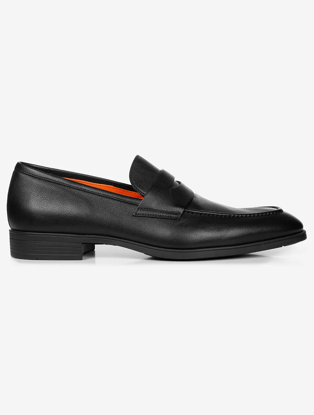Leather Penny Loafer Shoe Black