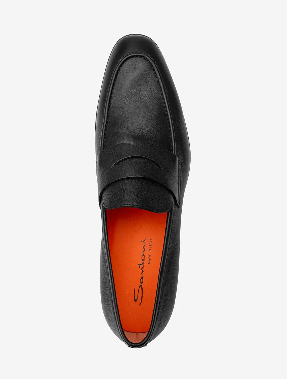 Leather Penny Loafer Shoe Black