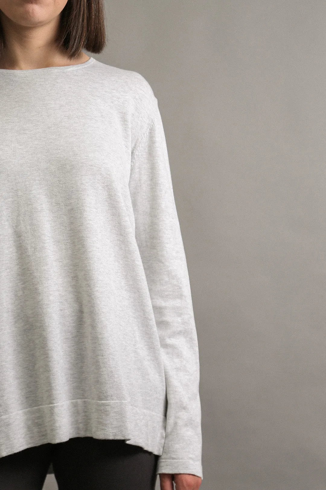 LIMITED EDITION STEVIE LONG SLEEVE CREW IN KNIT PIMA COTTON