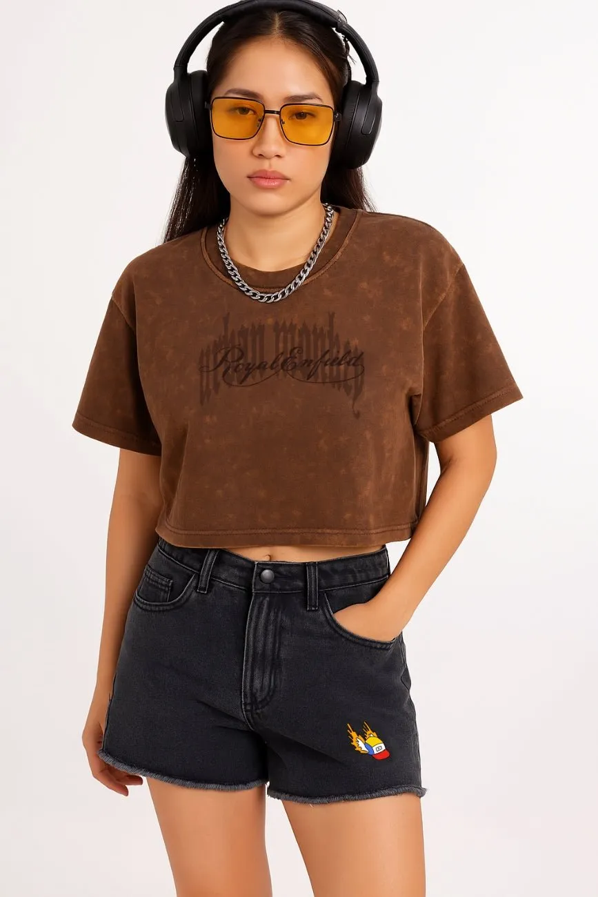 Made Like A Gun Cropped Tee 002_Royal Enfield x Urban Monkey