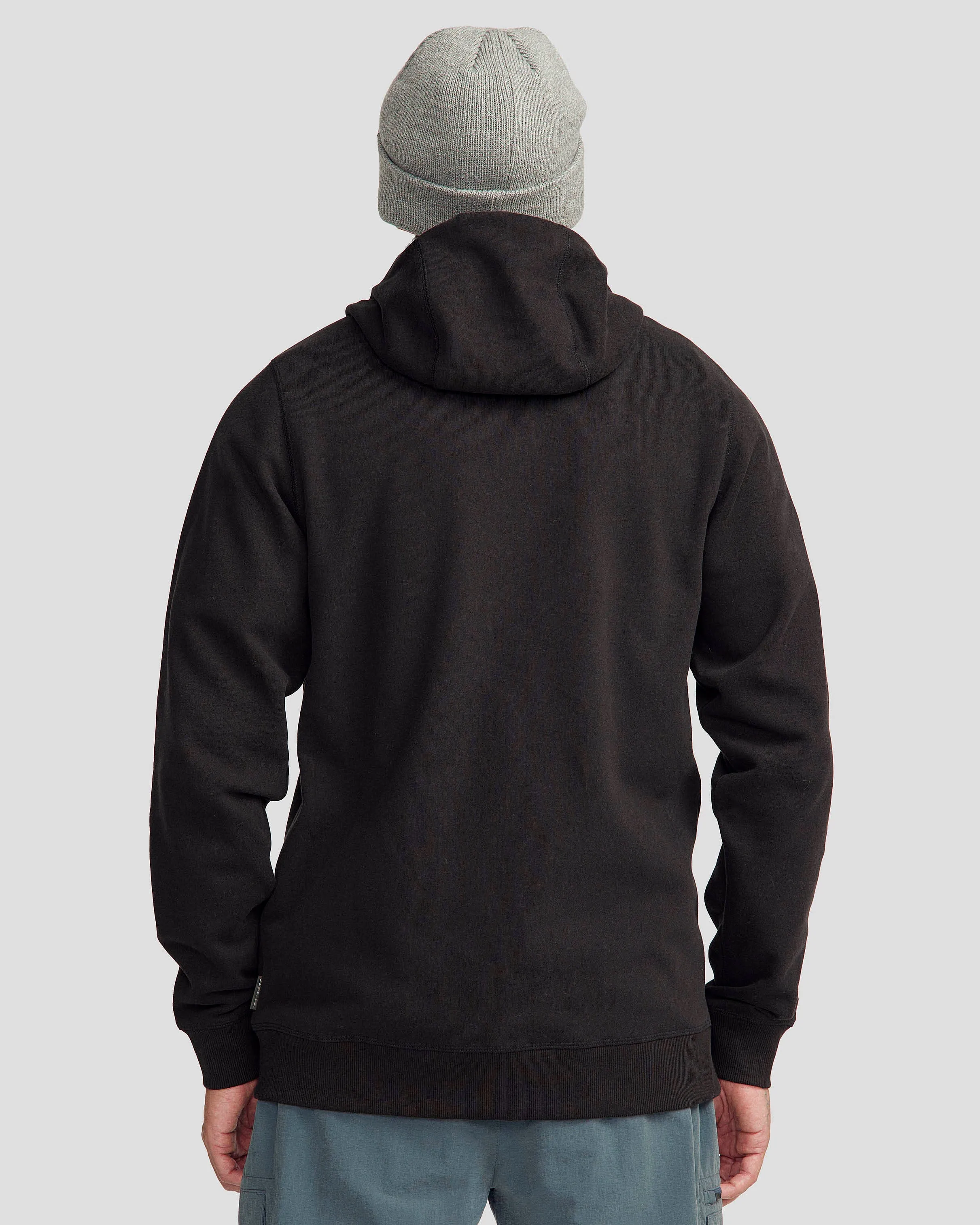 Men's Full-zip Hoodie - Black Stingray