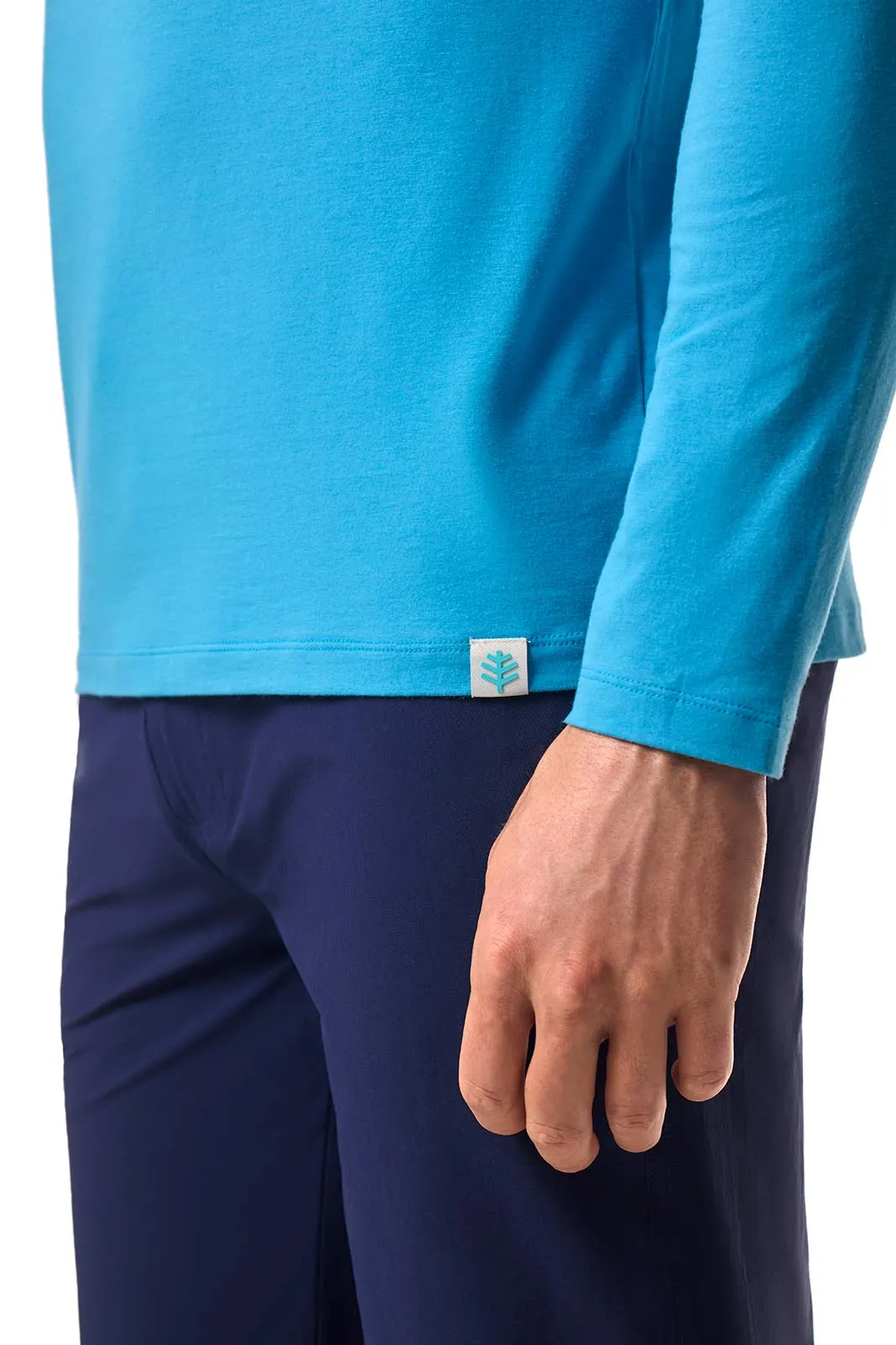 Men's Morada Everyday Long Sleeve V-Neck T-Shirt | Malibu Blue