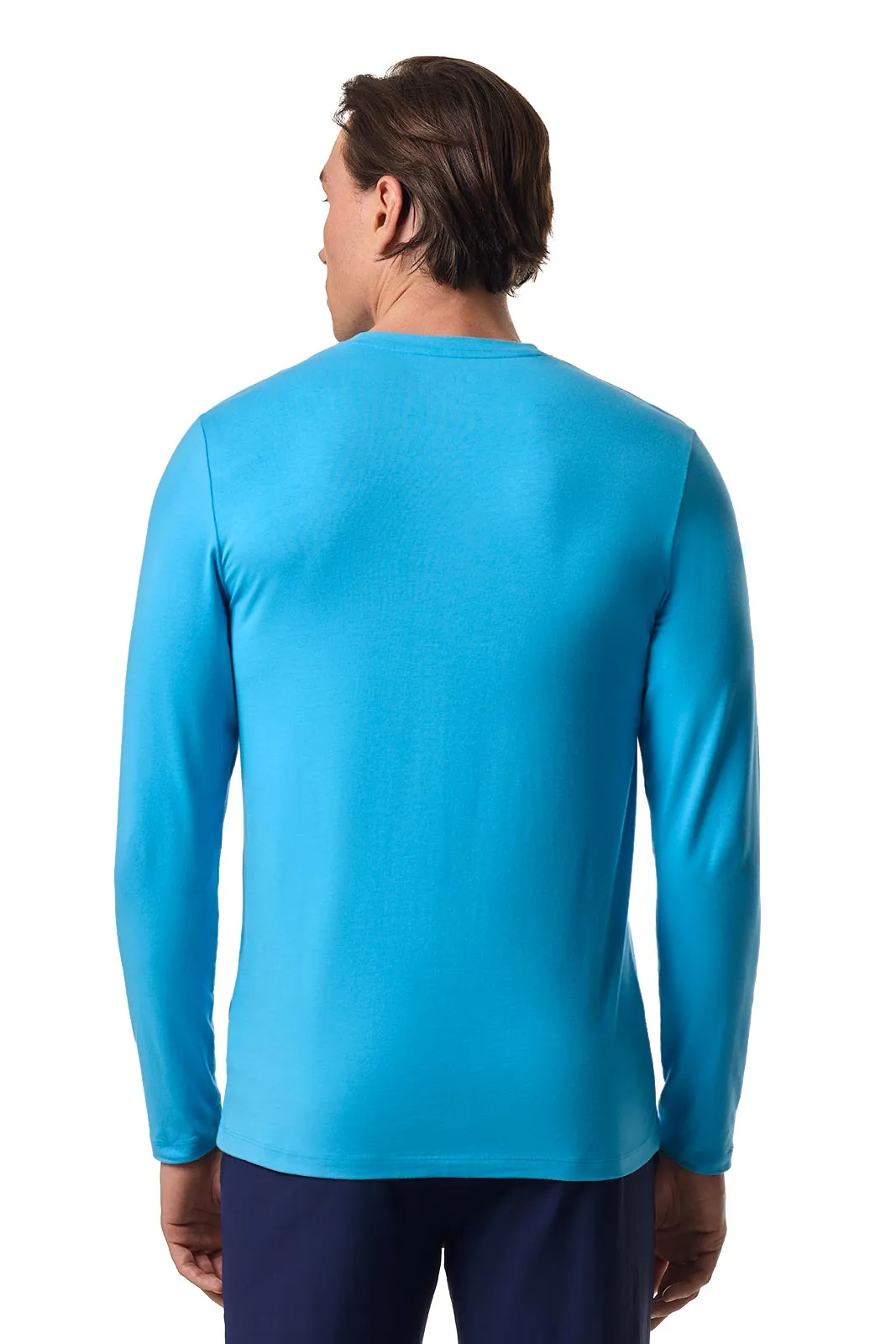 Men's Morada Everyday Long Sleeve V-Neck T-Shirt | Malibu Blue