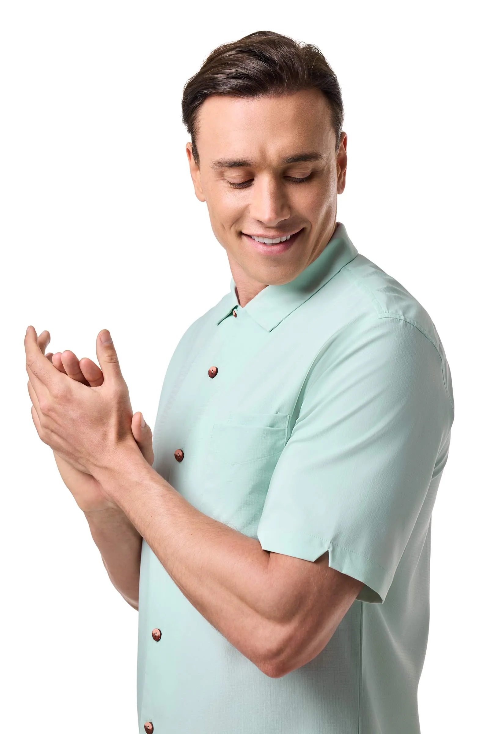 Men's Safari Camp Shirt | Misty Aqua
