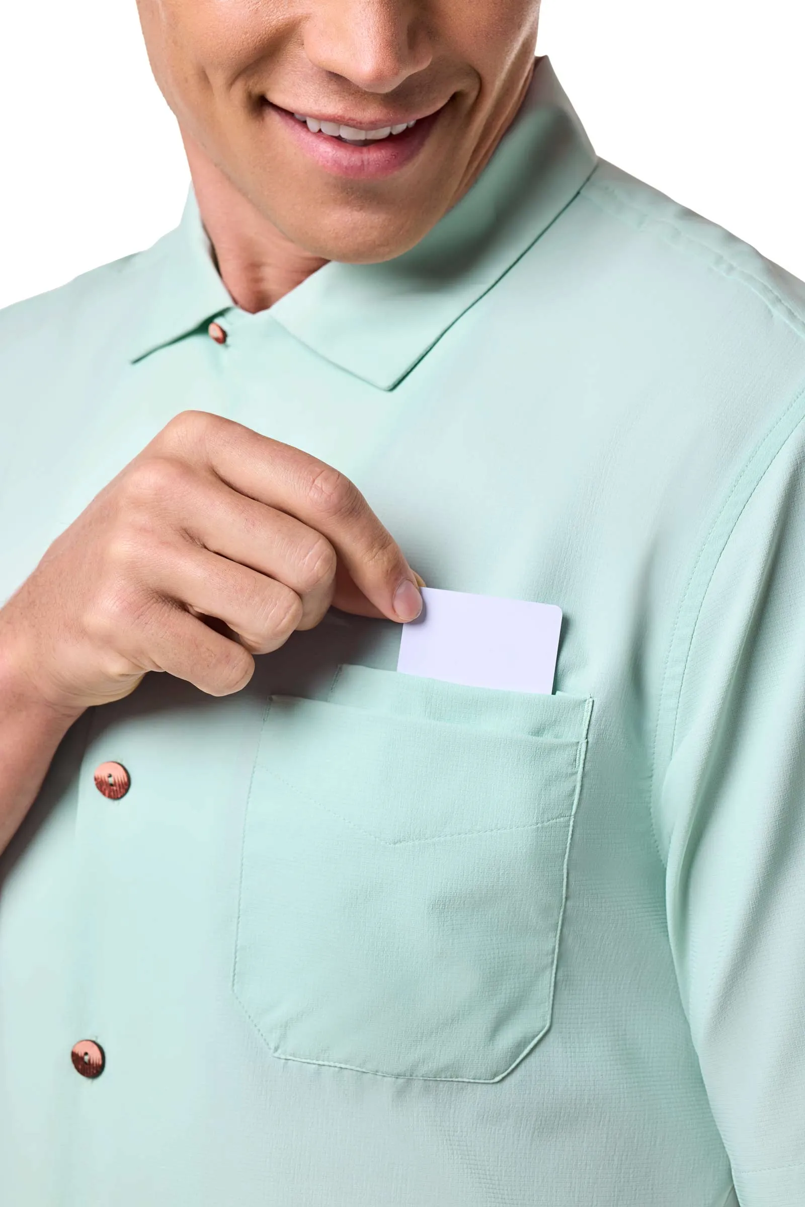Men's Safari Camp Shirt | Misty Aqua