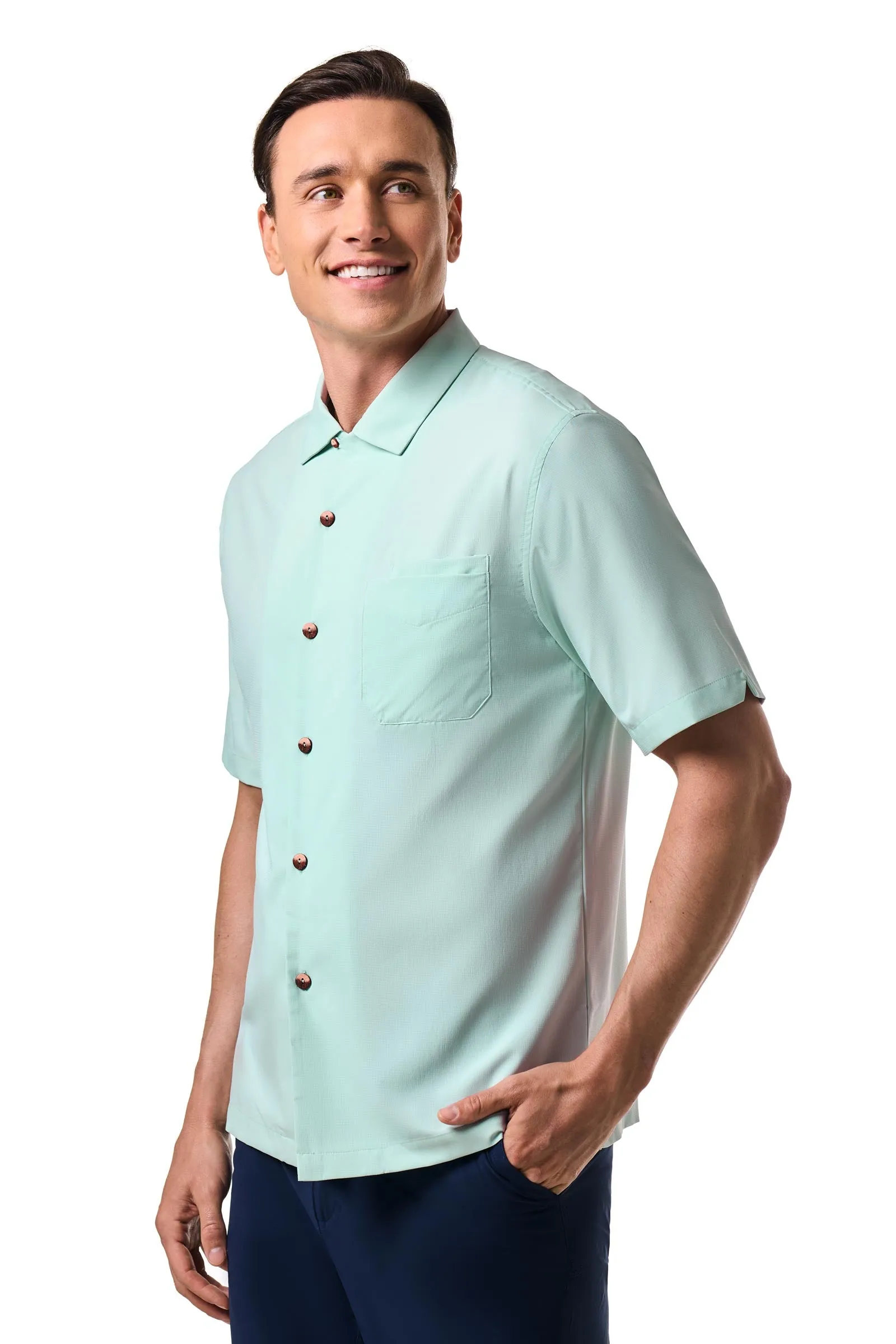 Men's Safari Camp Shirt | Misty Aqua