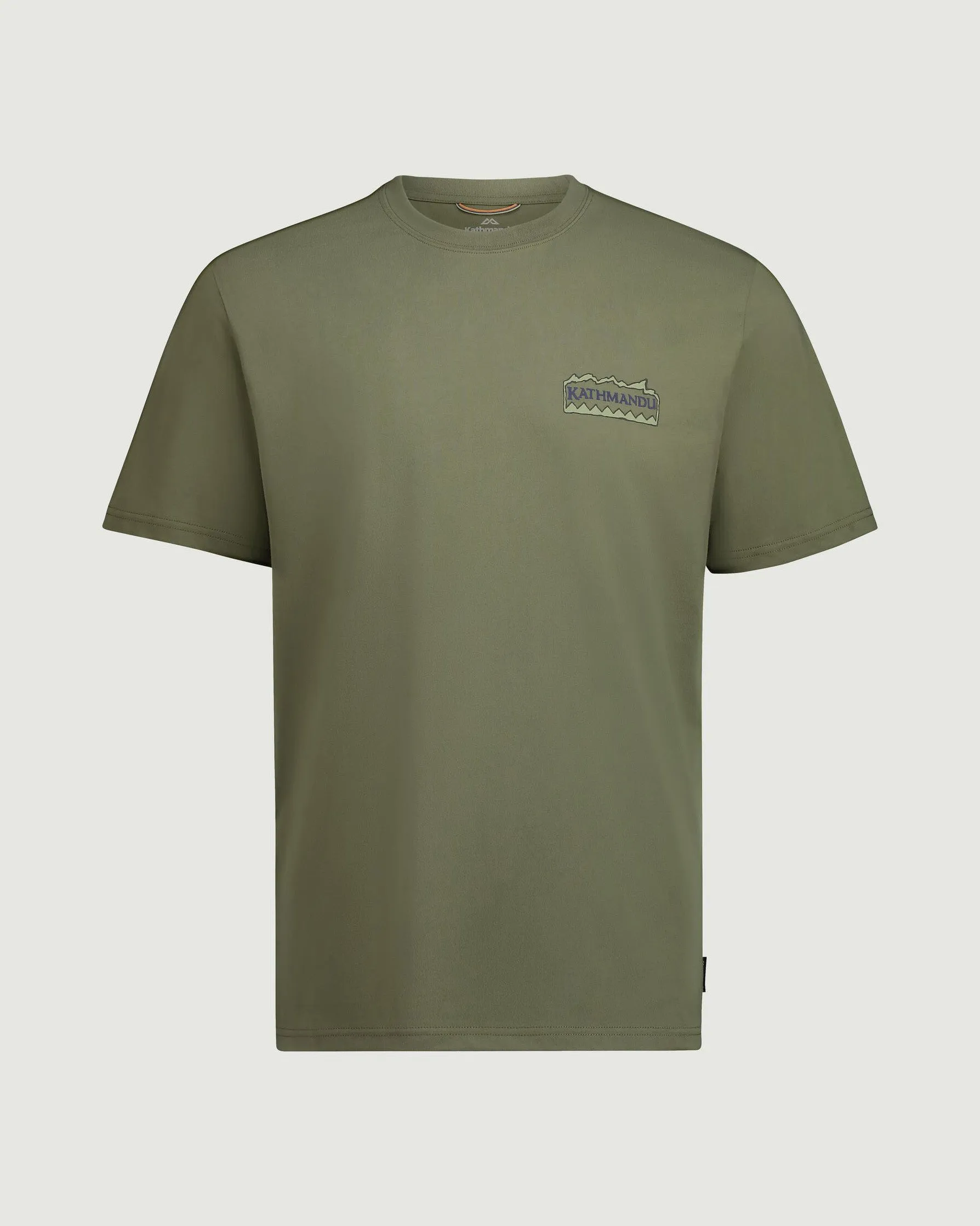 Men's Summit Print Organic Cotton T-shirt - Beech