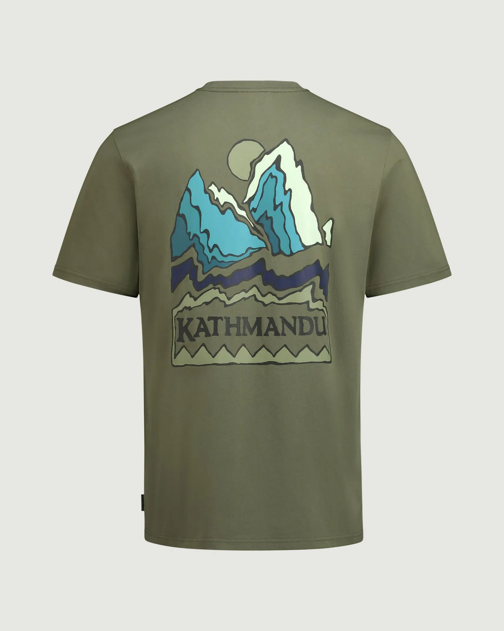Men's Summit Print Organic Cotton T-shirt - Beech