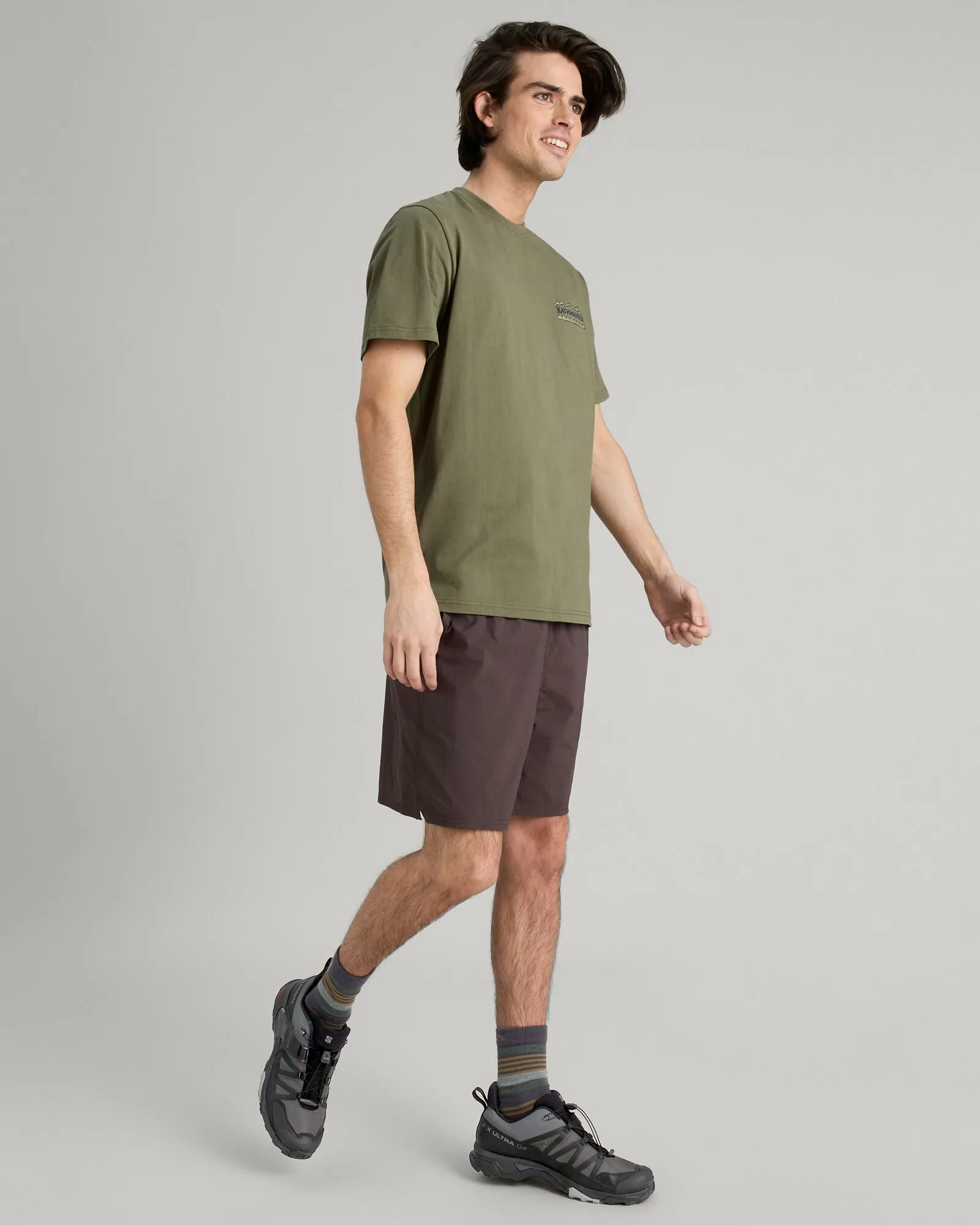 Men's Summit Print Organic Cotton T-shirt - Beech