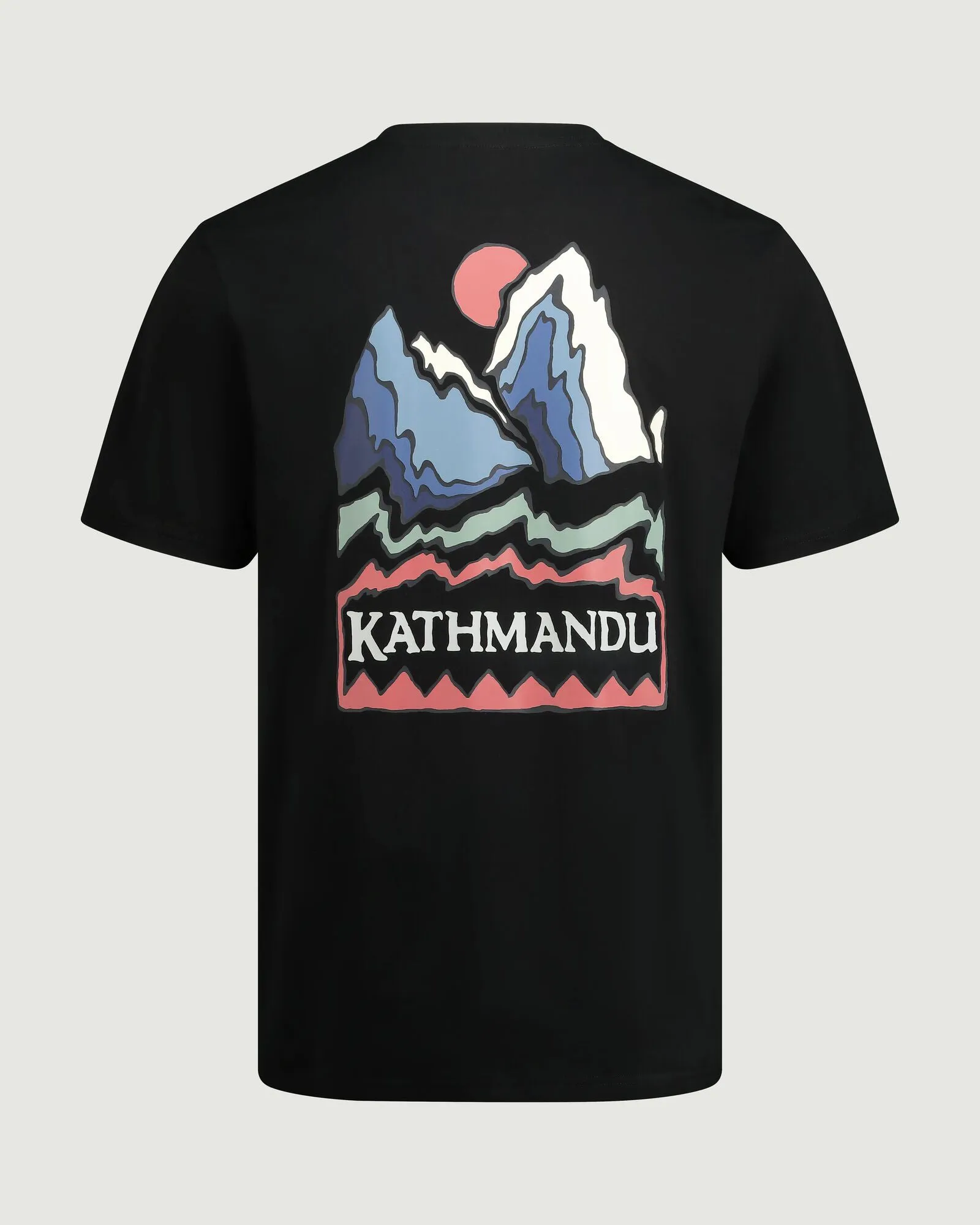 Men's Summit Print Organic Cotton T-shirt - Black
