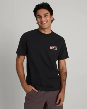 Men's Summit Print Organic Cotton T-shirt - Black