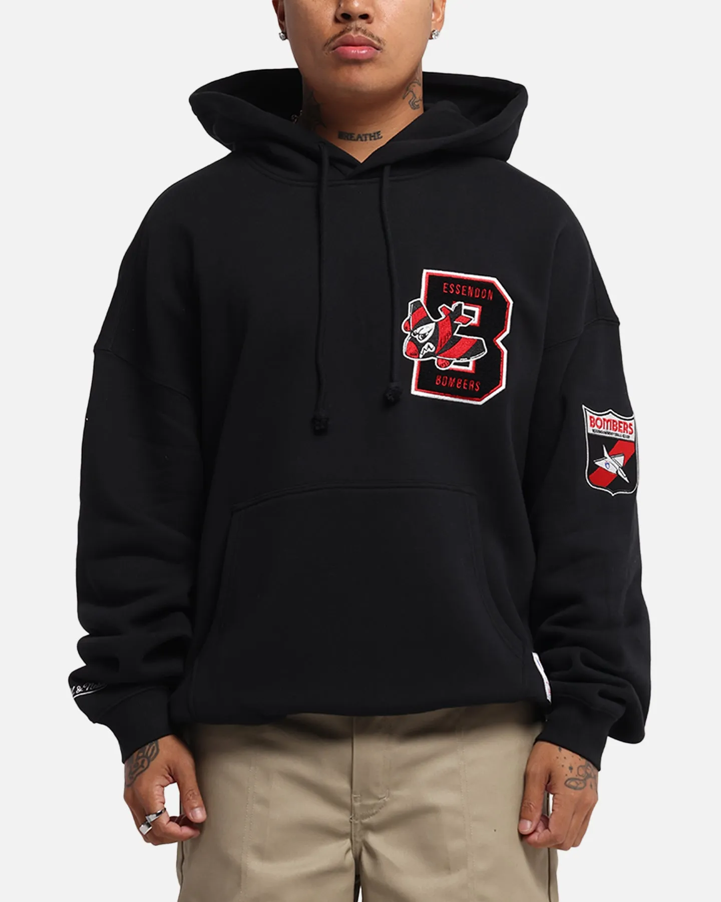 Mitchell & Ness Essendon Bombers Team Hoodie Solid Black
