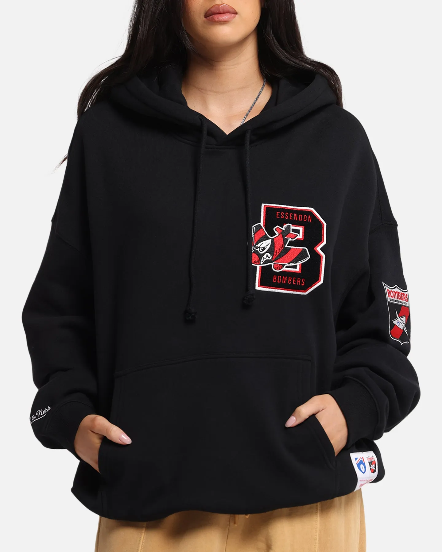 Mitchell & Ness Essendon Bombers Team Hoodie Solid Black