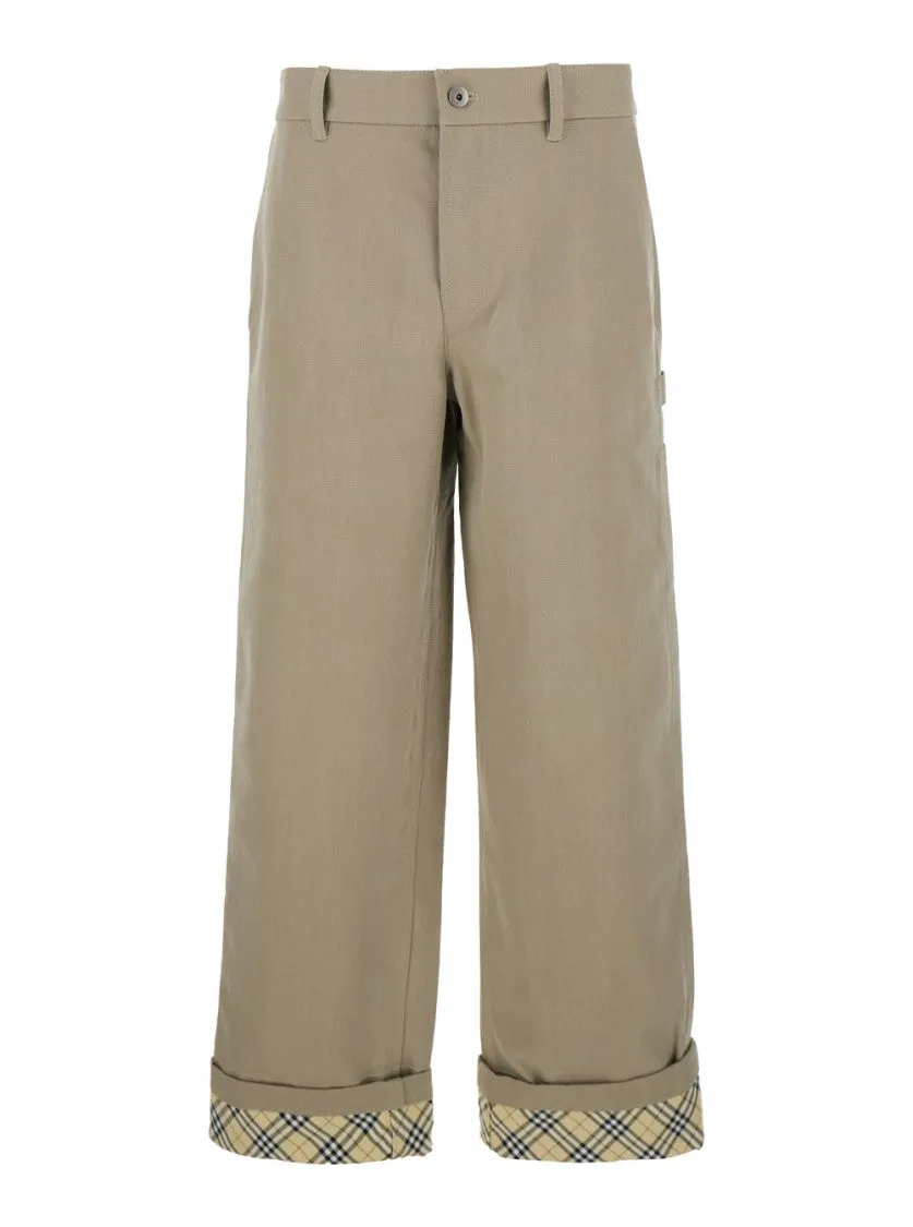 Mw Relaxed Check Lined Work Trousers