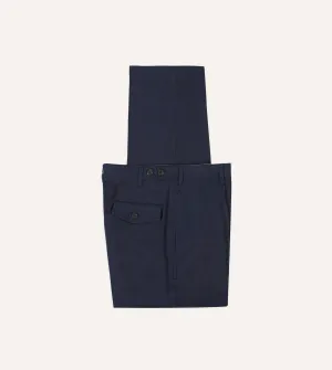 Navy Antique Linen Games Trousers