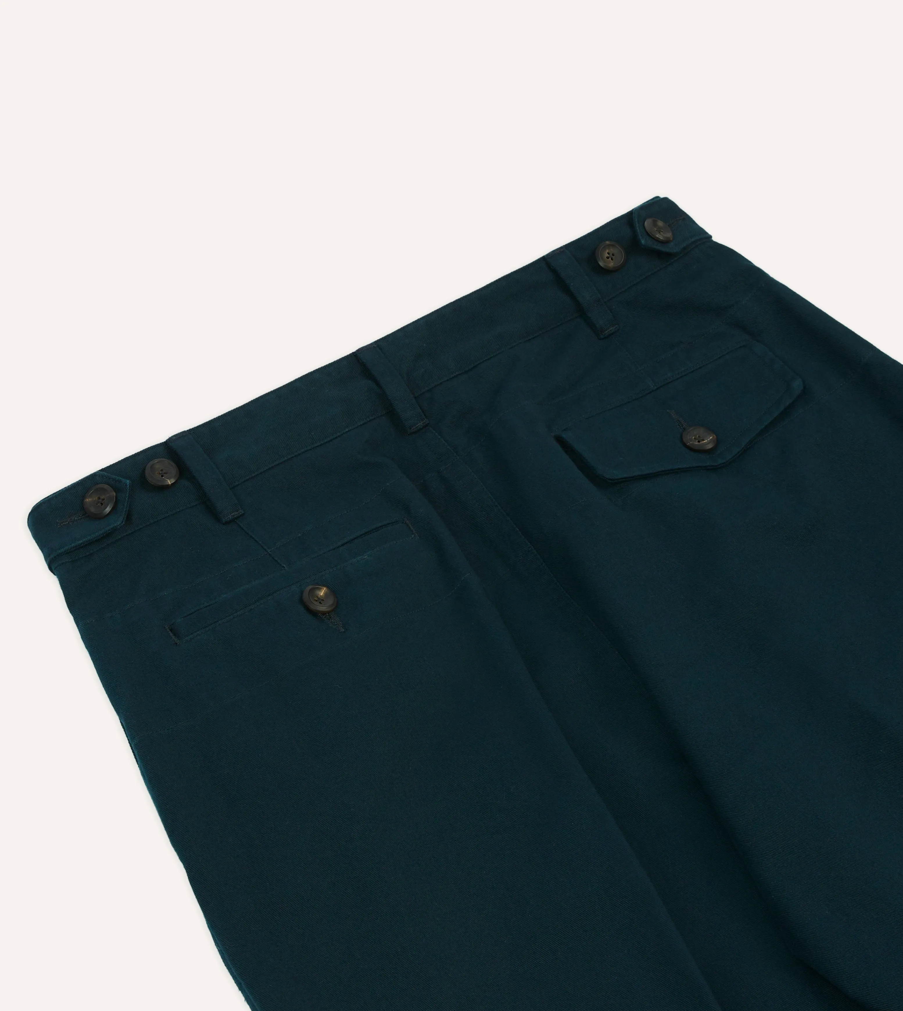 Navy Vintage Wash Cotton Games Trousers