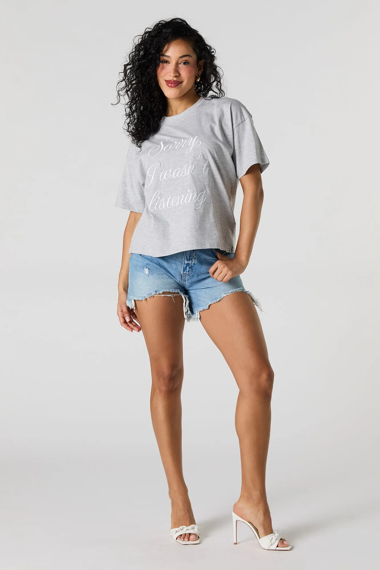 Not Listening Embroidered T-Shirt