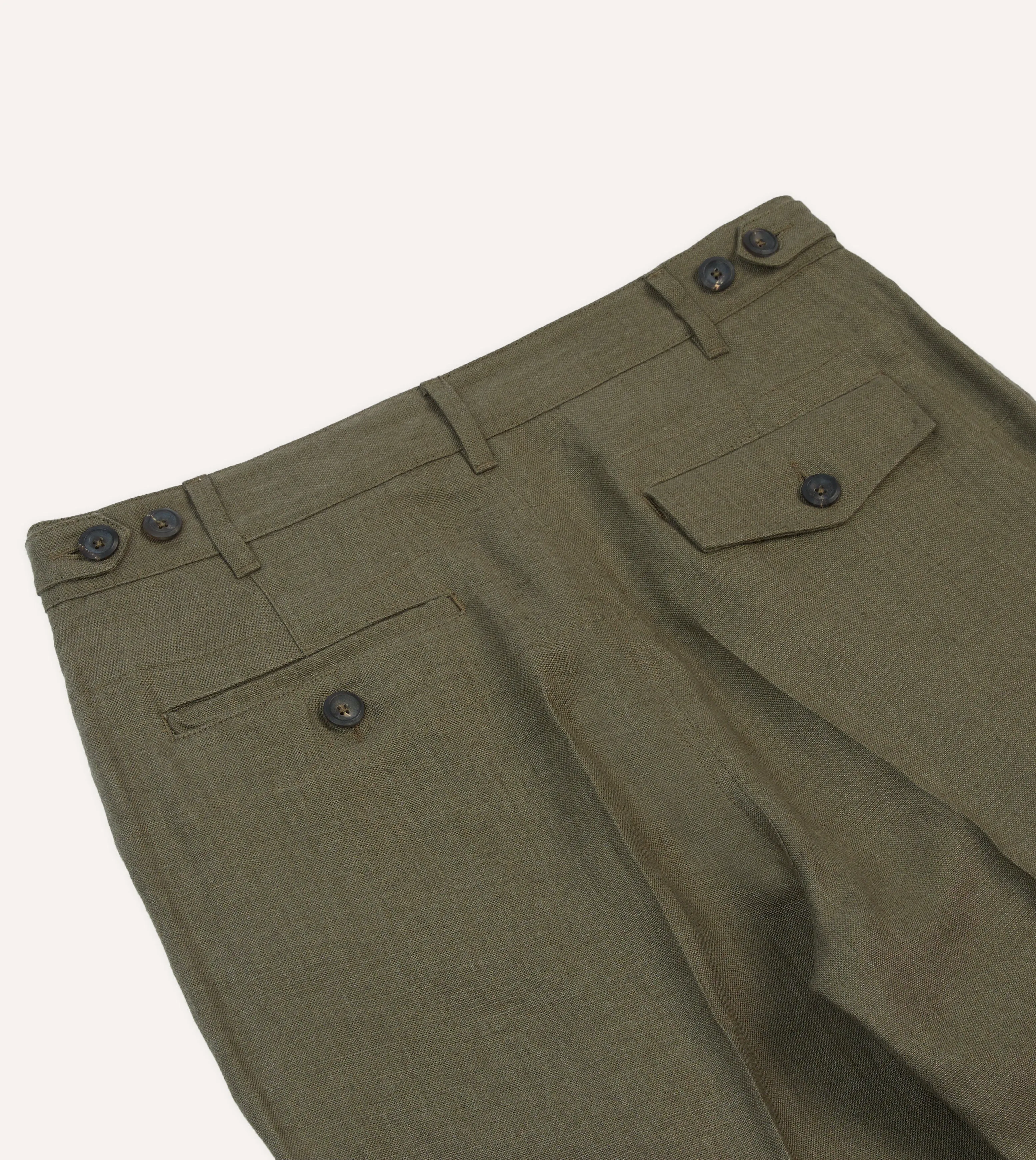 Olive Antique Linen Games Trousers