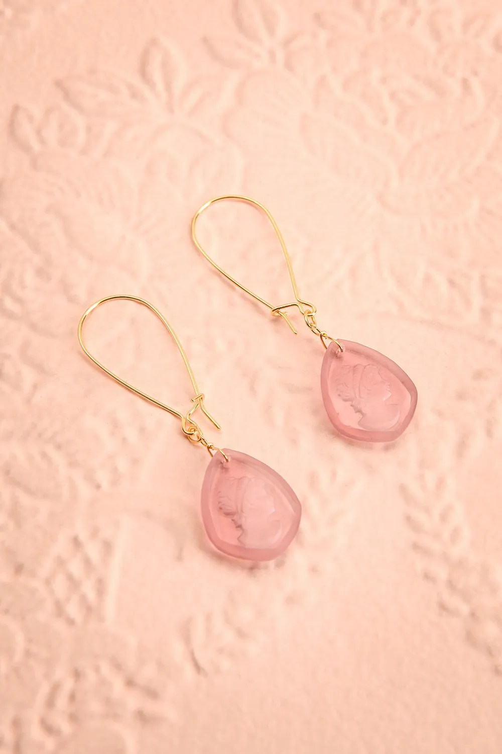 Palmyre Mauve | Pendant Earrings