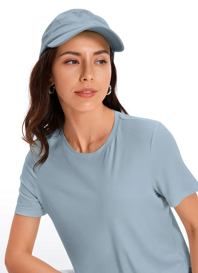 Pima Cotton Short Sleeves Round Neck