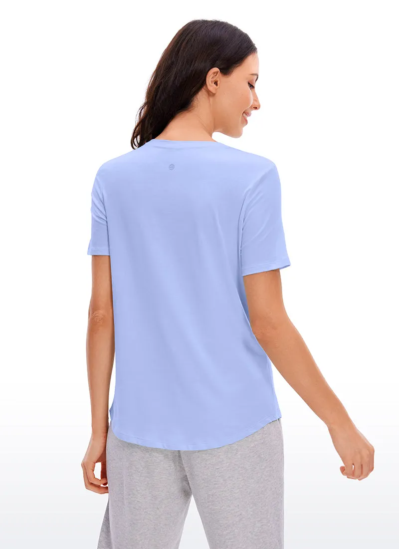 Pima Cotton Short Sleeves Round Neck