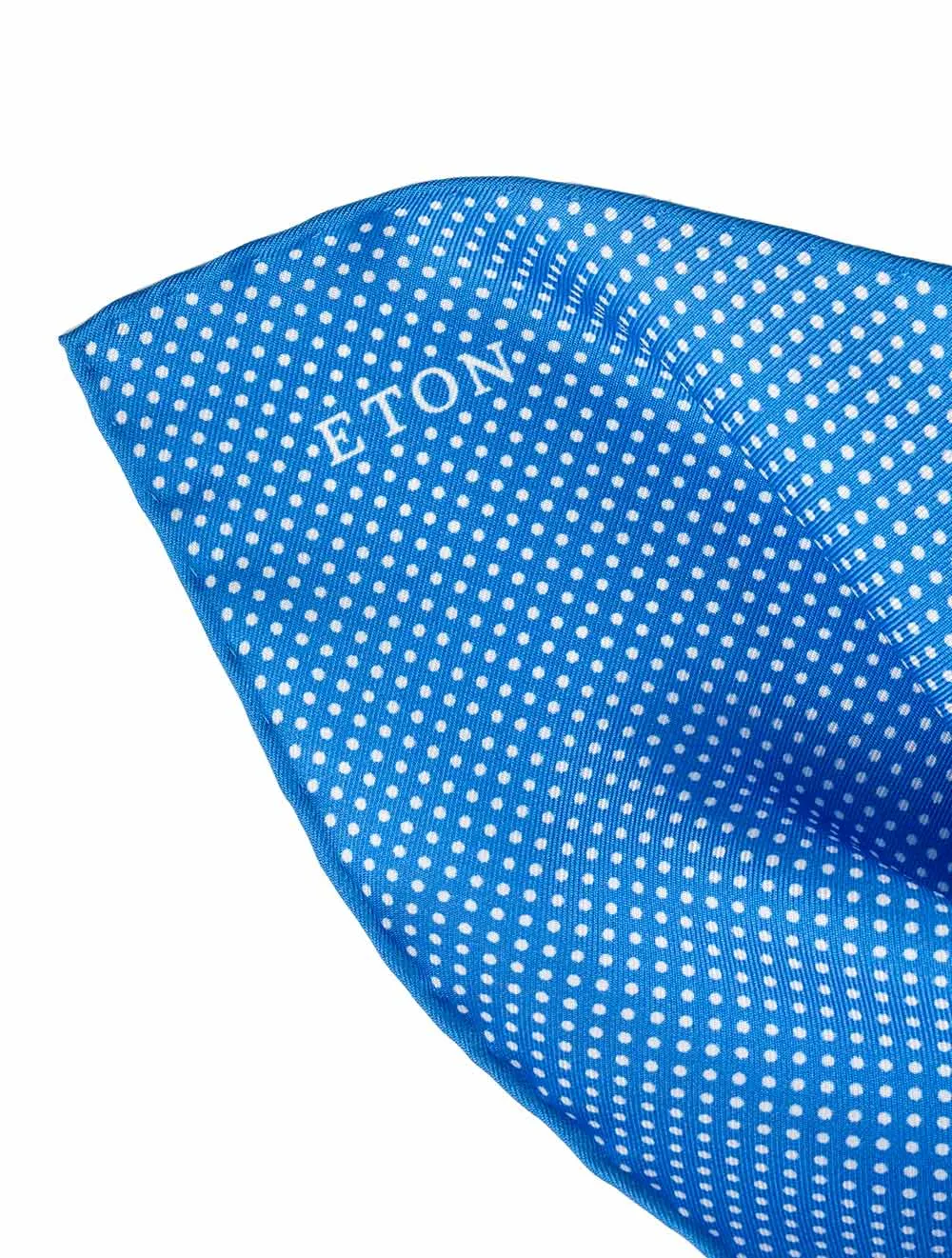 Polka Dot Silk Pocket Square Blue