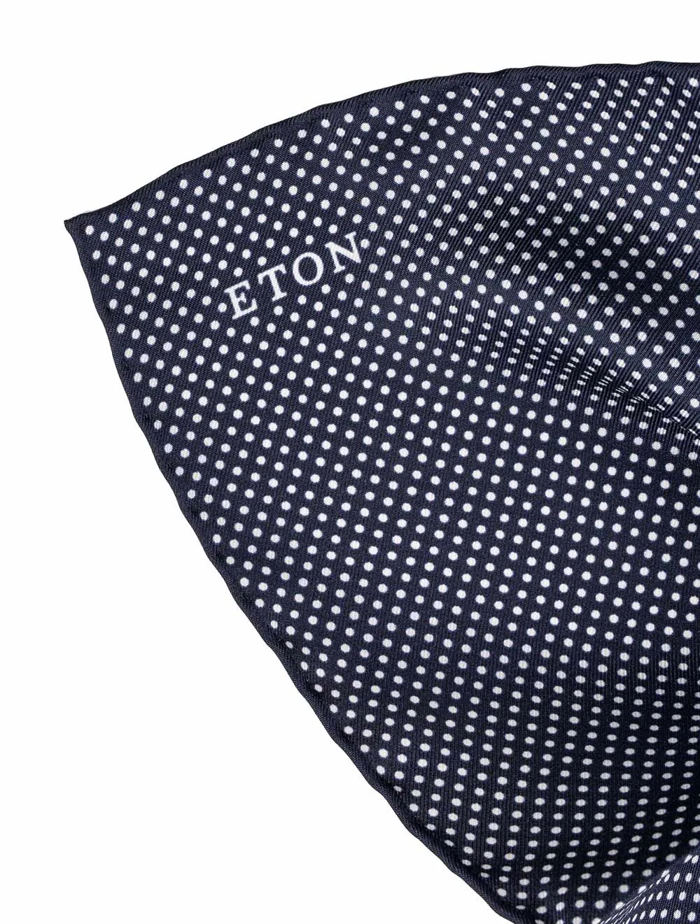 Polka Dot Silk Pocket Square Navy