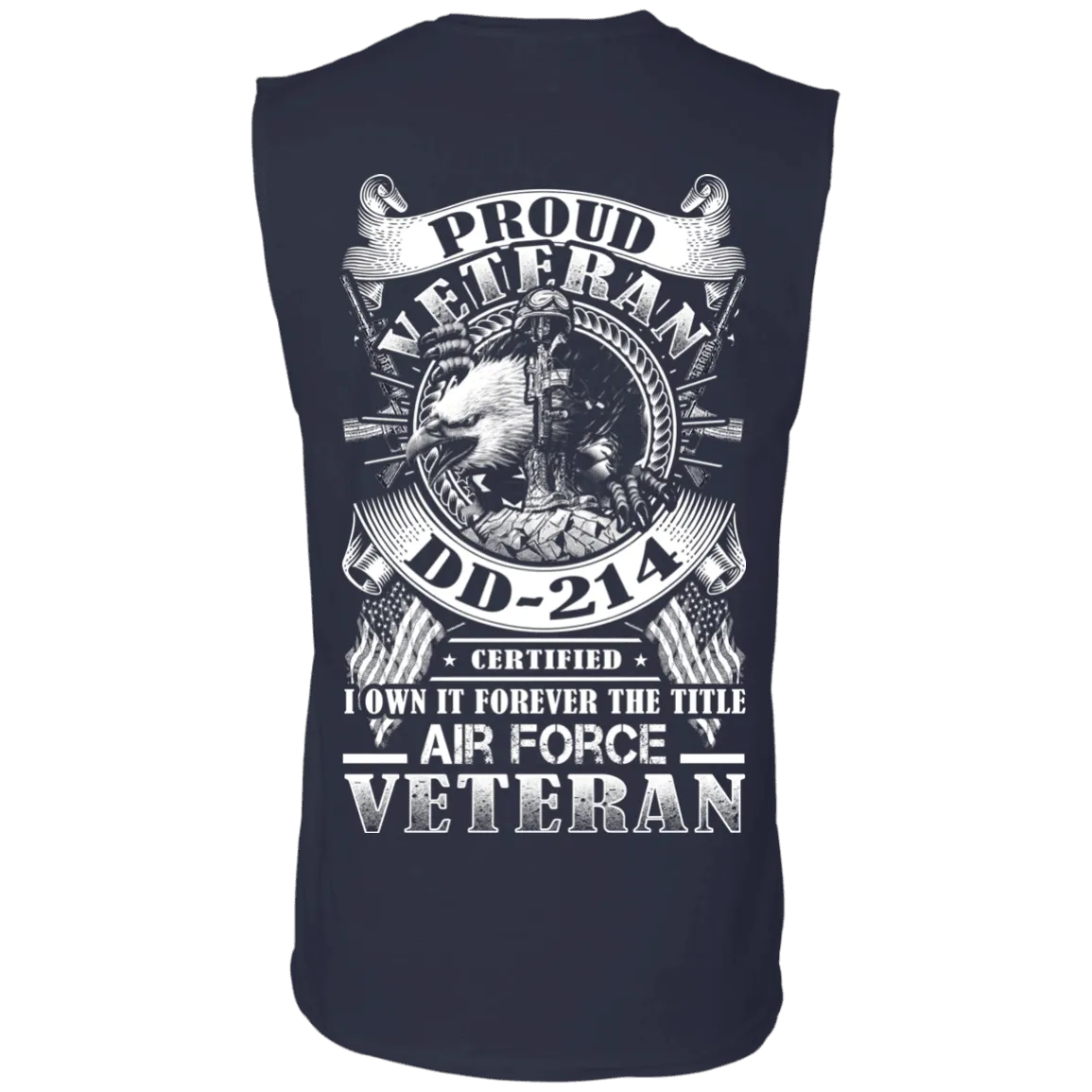 Proud Air Force Veteran DD214 Back T Shirts