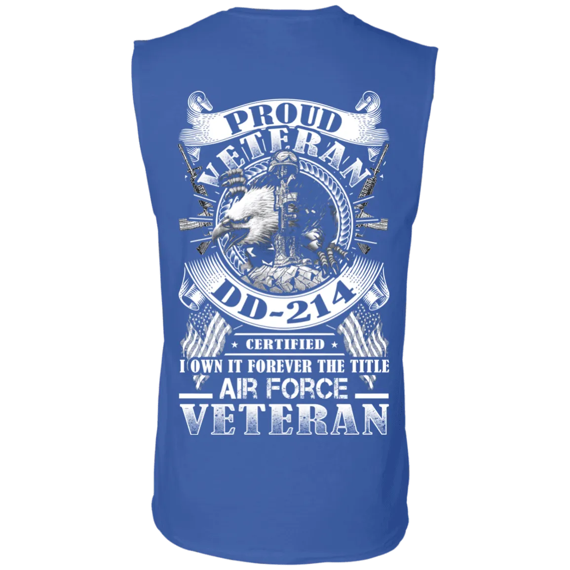 Proud Air Force Veteran DD214 Back T Shirts