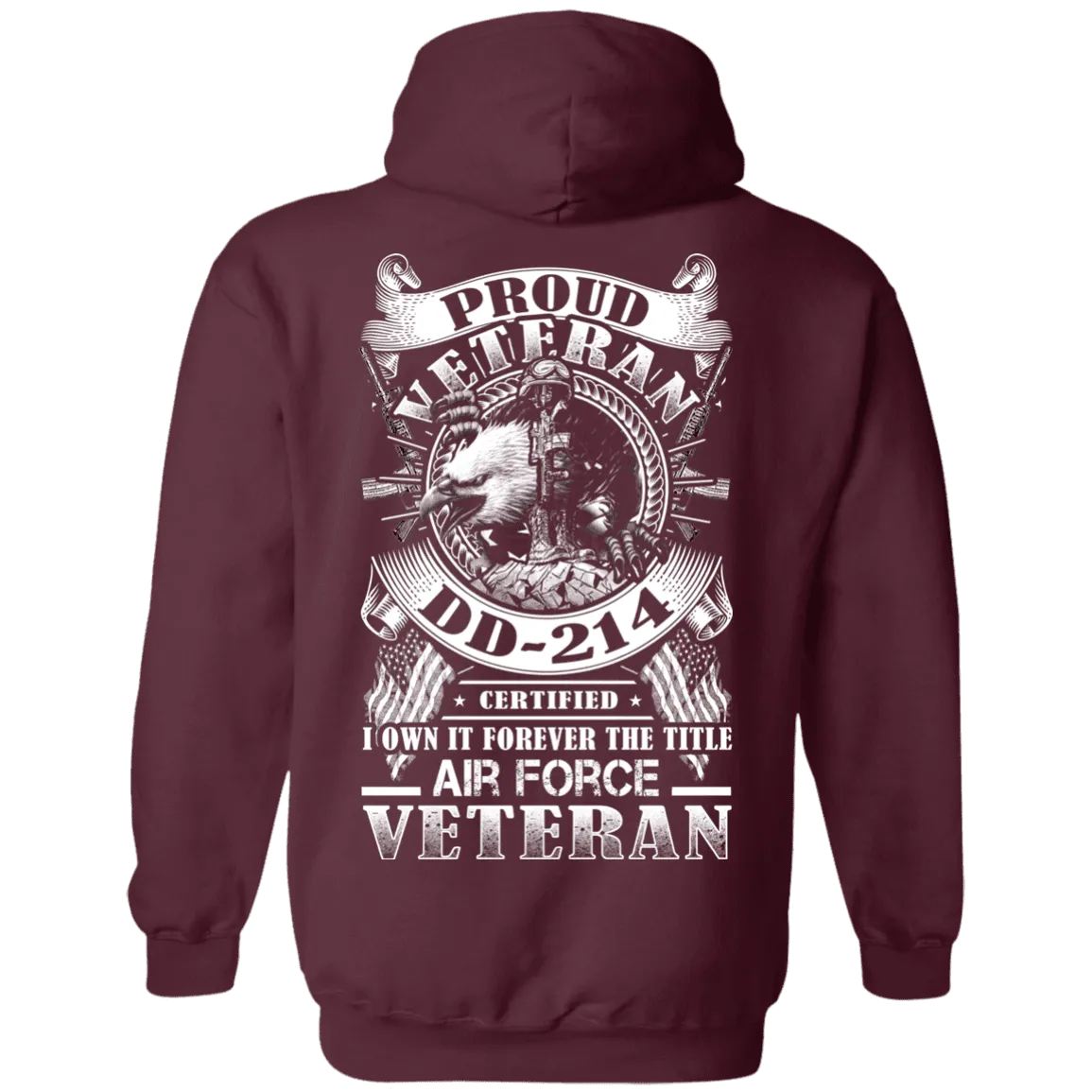 Proud Air Force Veteran DD214 Back T Shirts