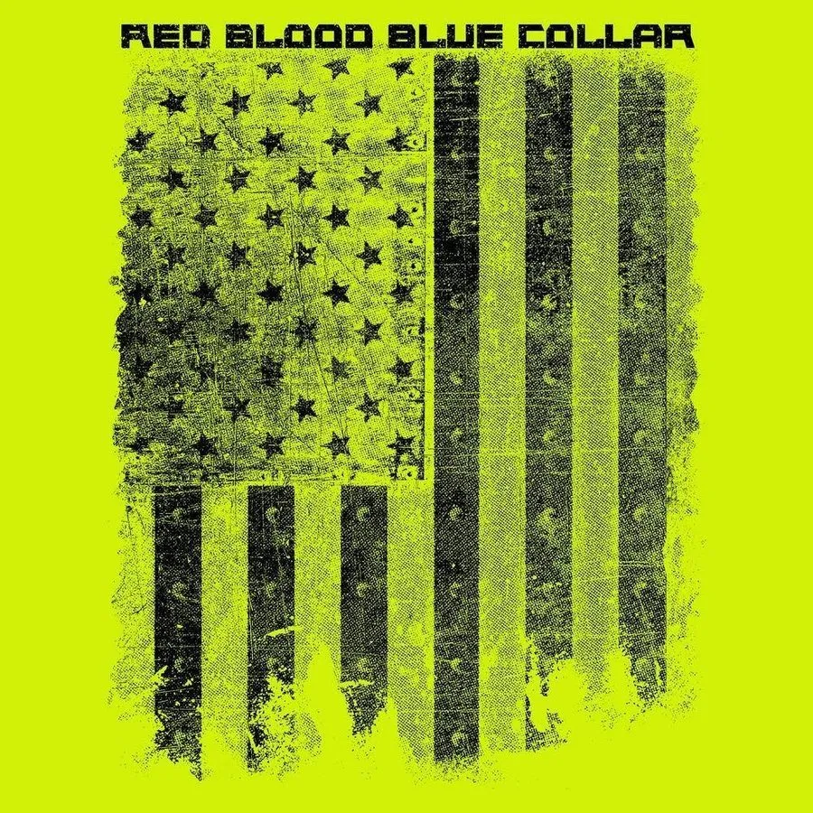Red Blood Blue Collar® Long Sleeve - Safety Green