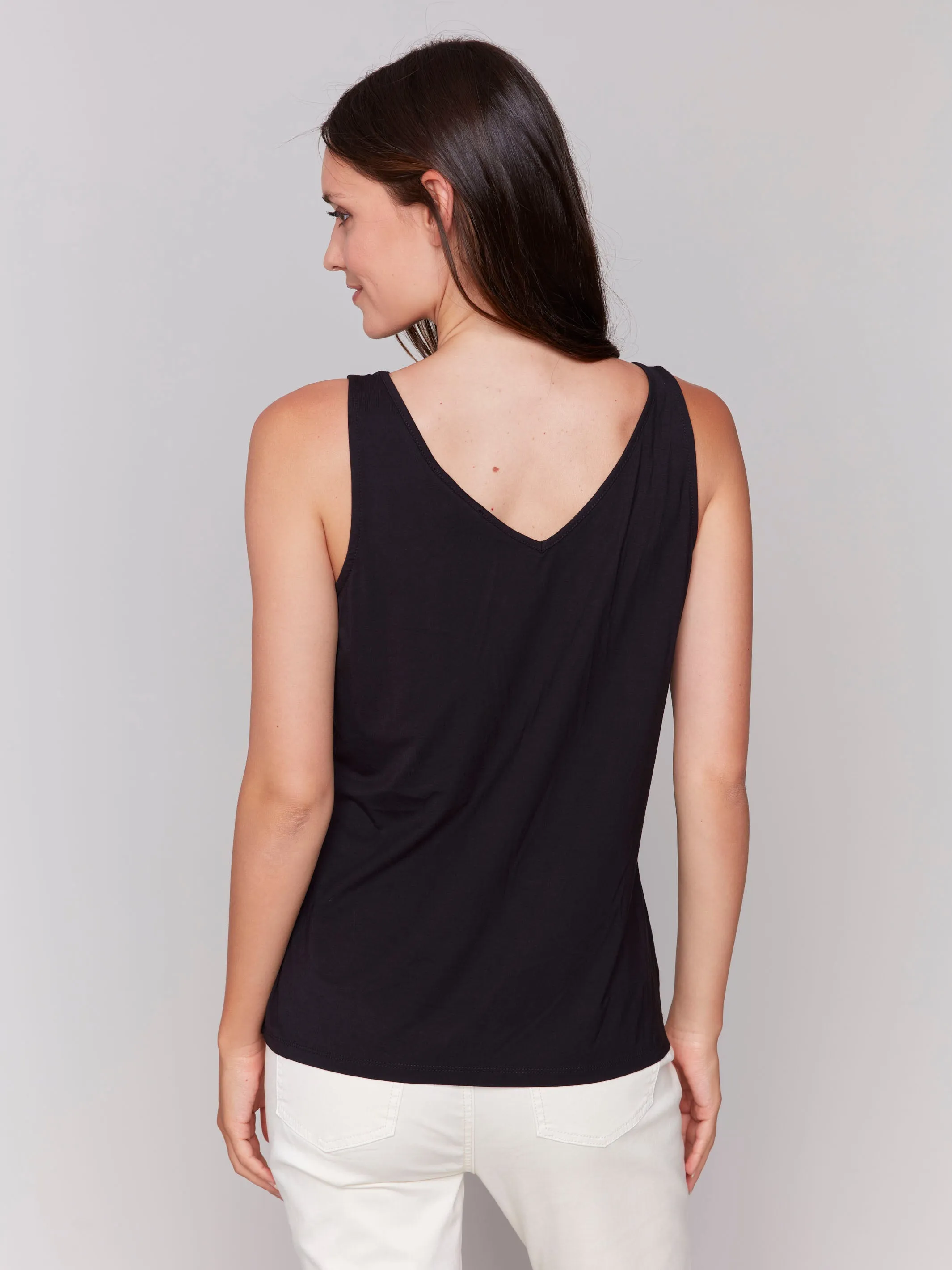 Reversible Bamboo Cami - Black