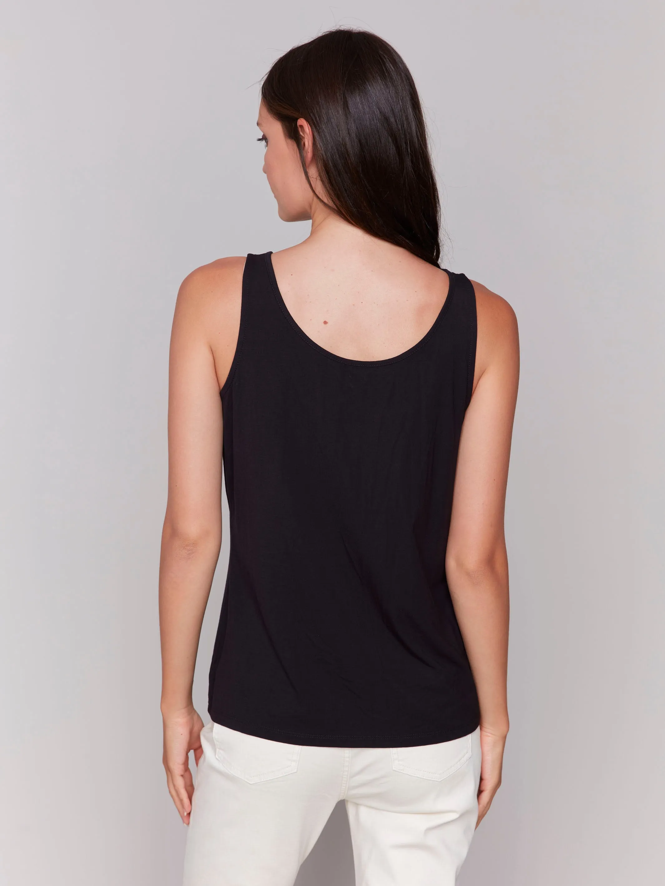 Reversible Bamboo Cami - Black