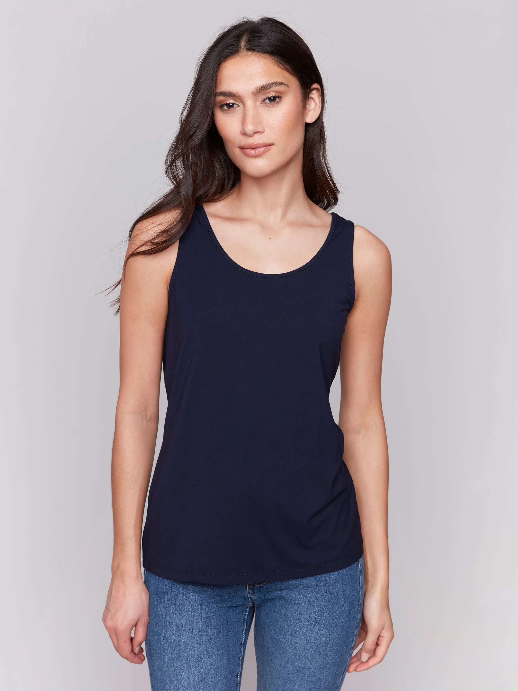 Reversible Bamboo Cami - Navy