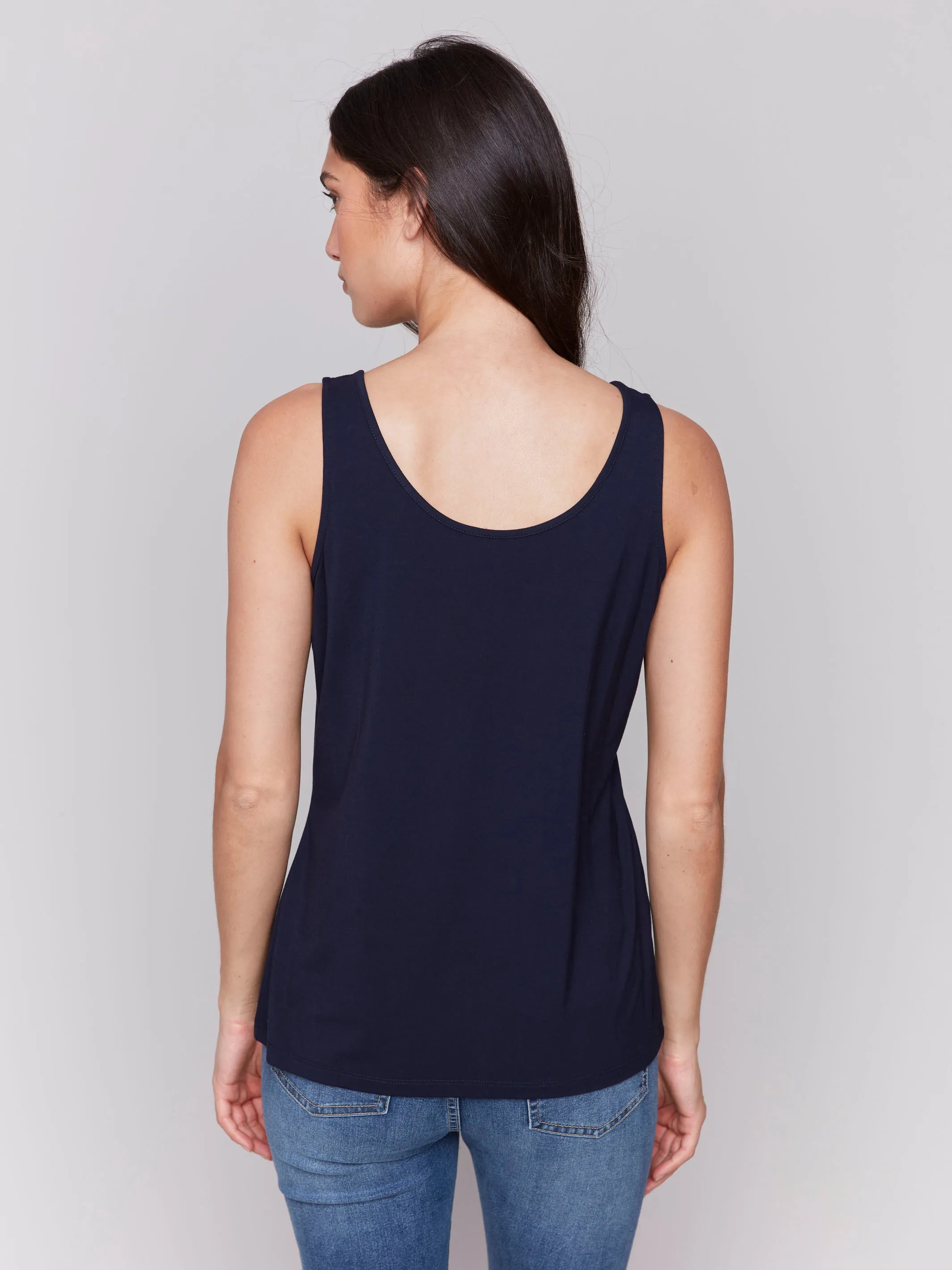 Reversible Bamboo Cami - Navy