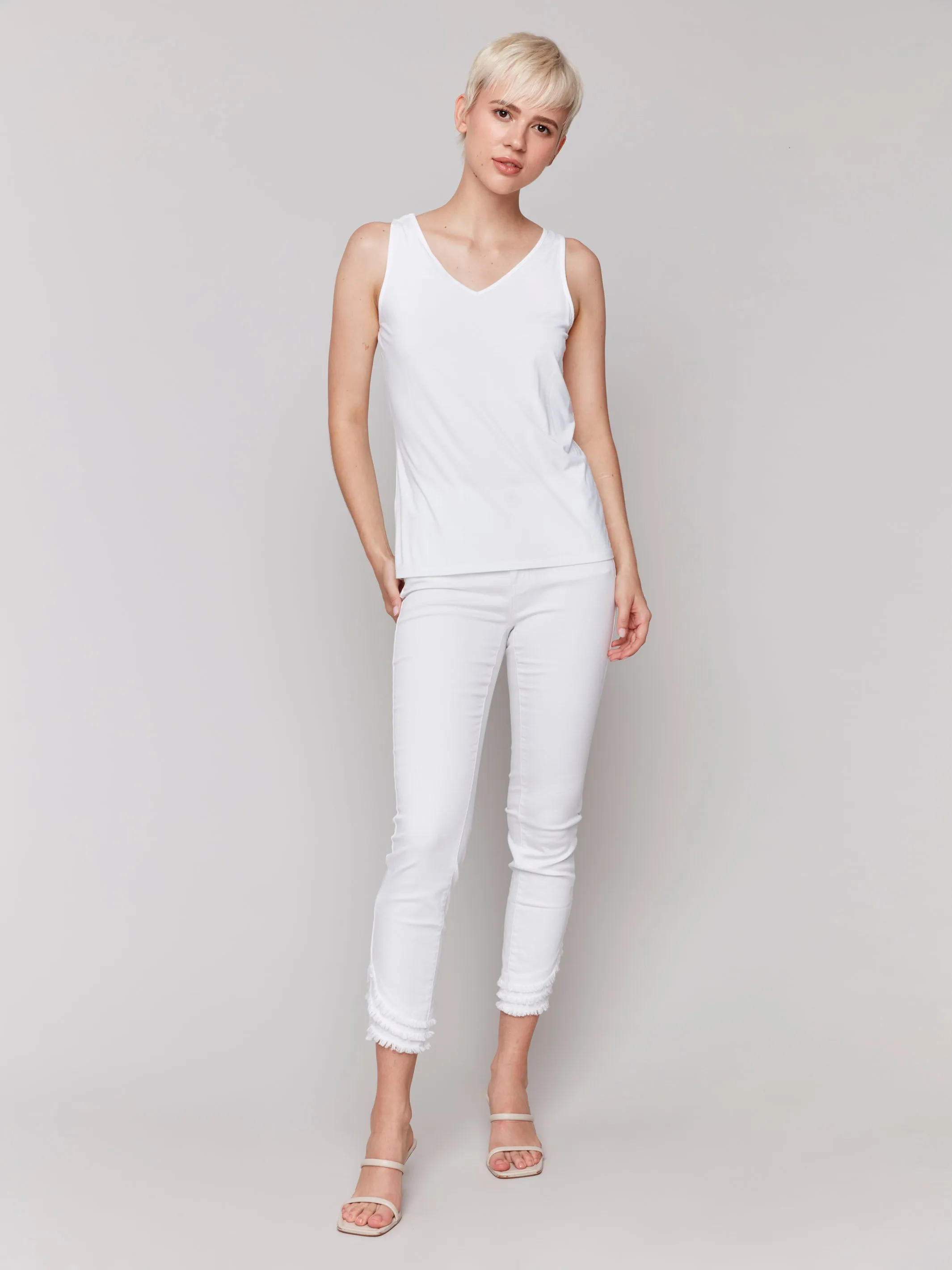 Reversible Bamboo Cami - White
