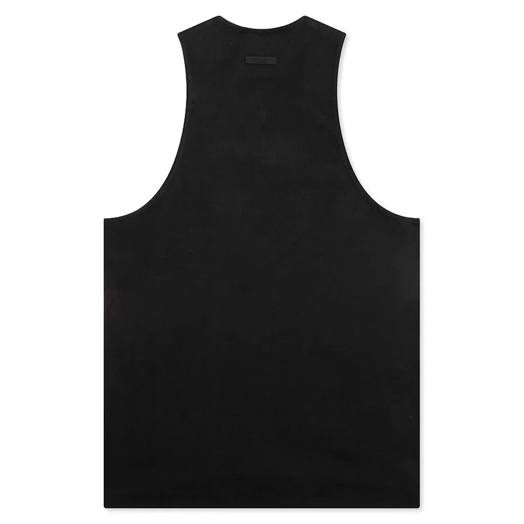 Ribbed Tank - Black