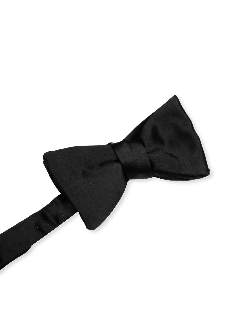 Satin Ready Tied Bowtie Black Satin