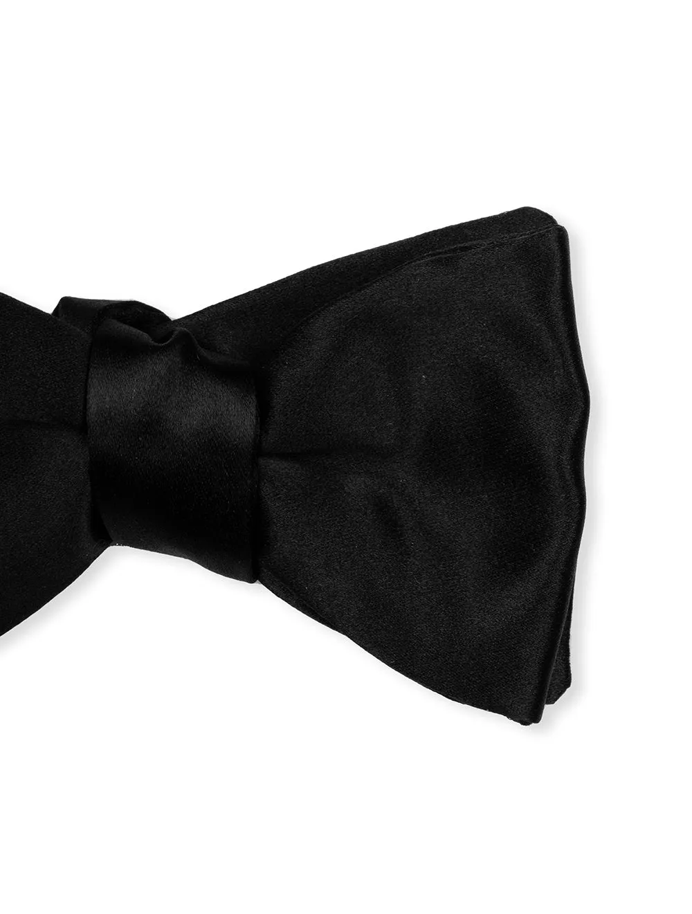 Satin Ready Tied Bowtie Black Satin