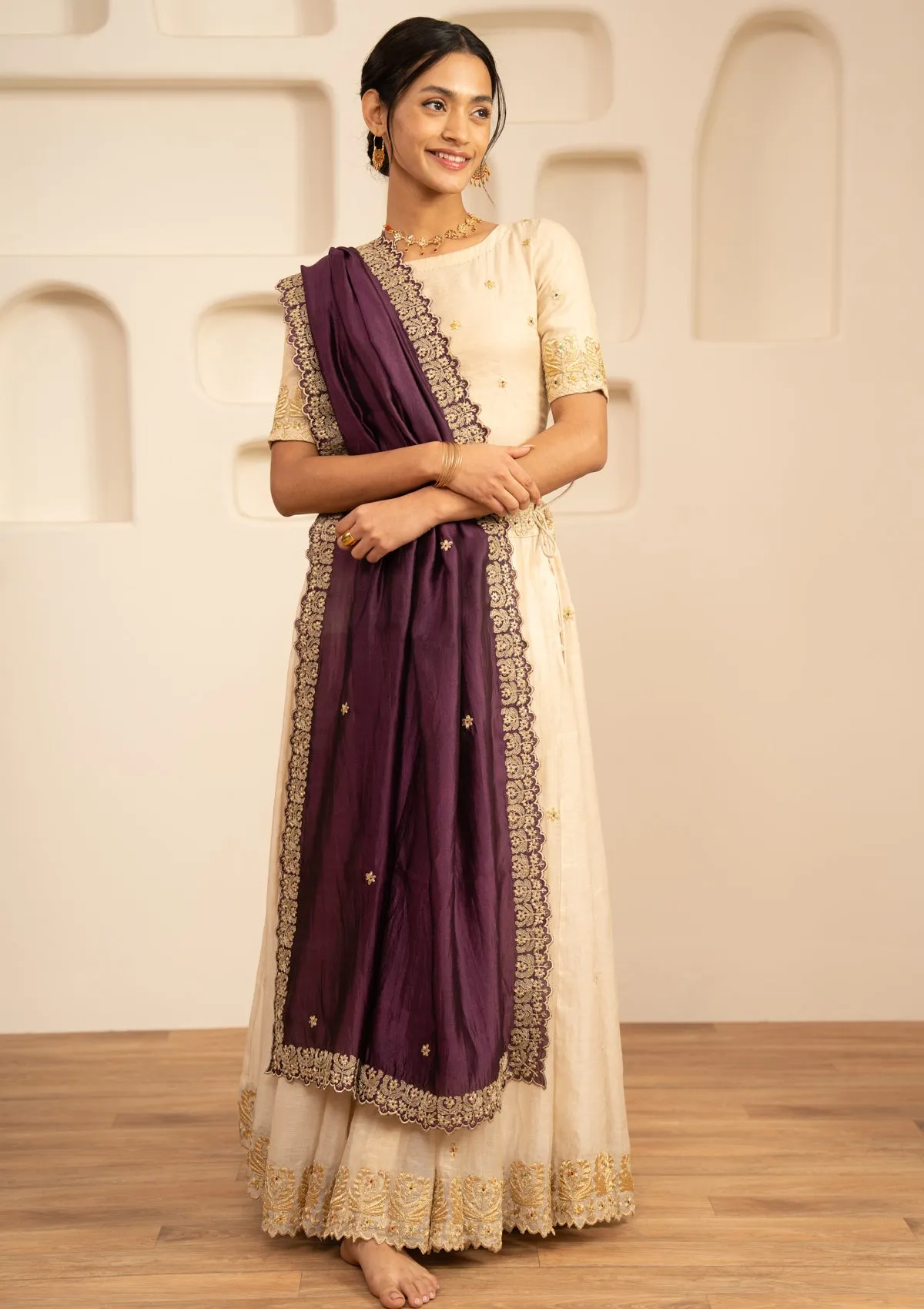 Shayari Tissue Chanderi Skirt & Blouse Set
