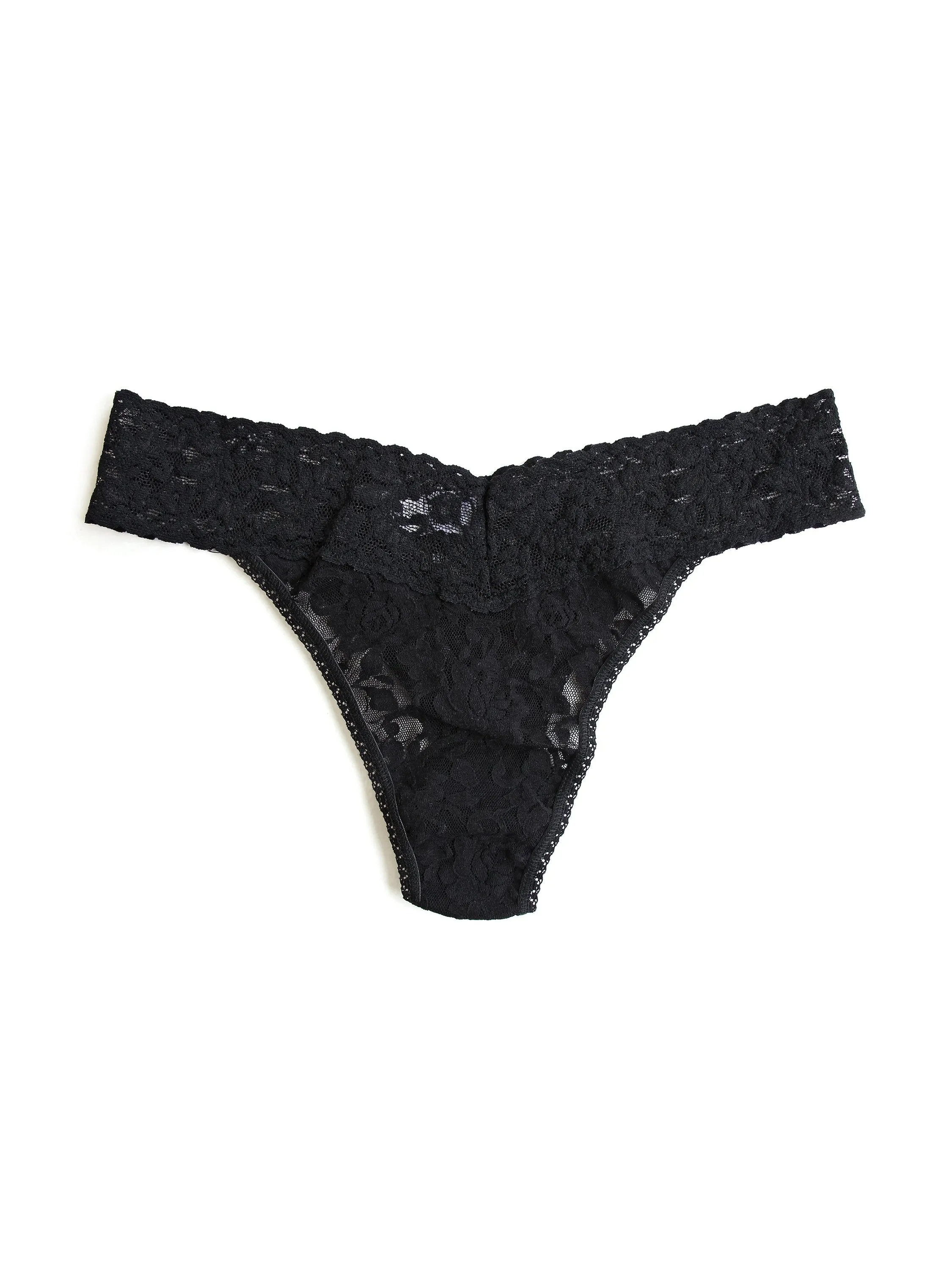 Signature Lace® Original Rise Thong Black