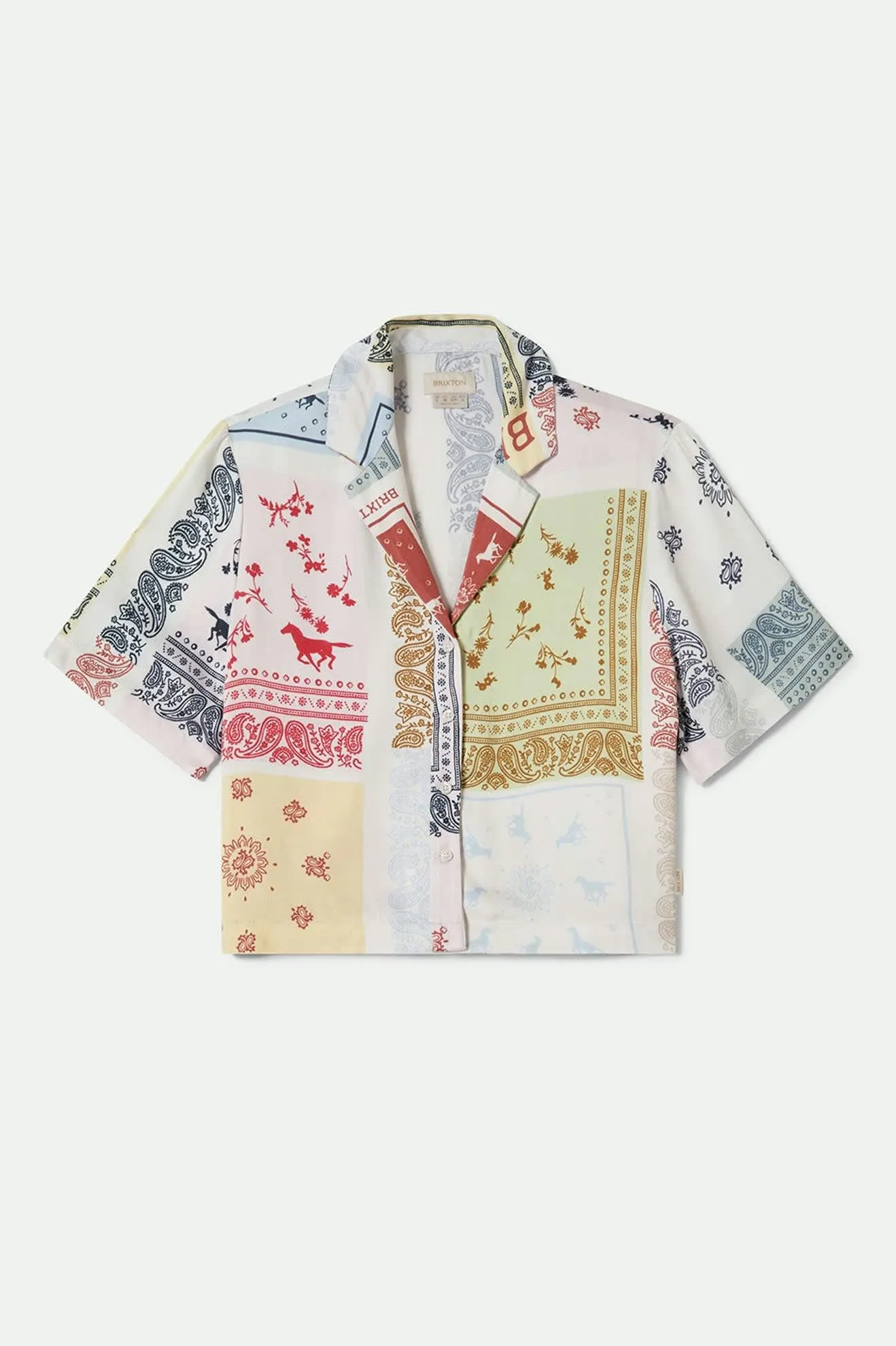Silky S/S Bowling Button Down - Multi Color Bandana