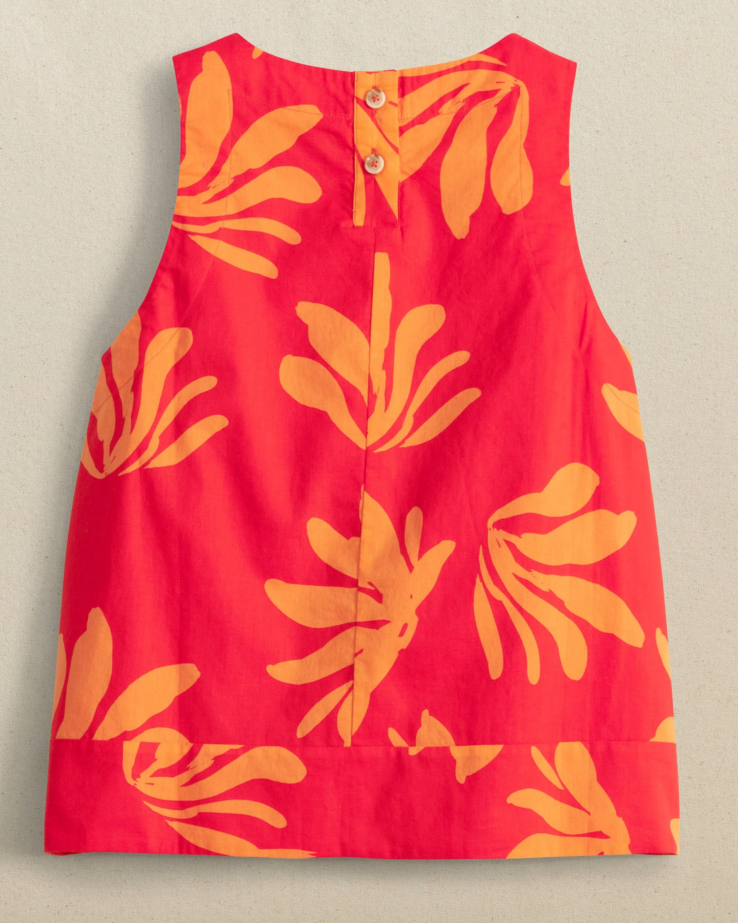 Simone Leafy Luxe Printed Tank - Poppy Red