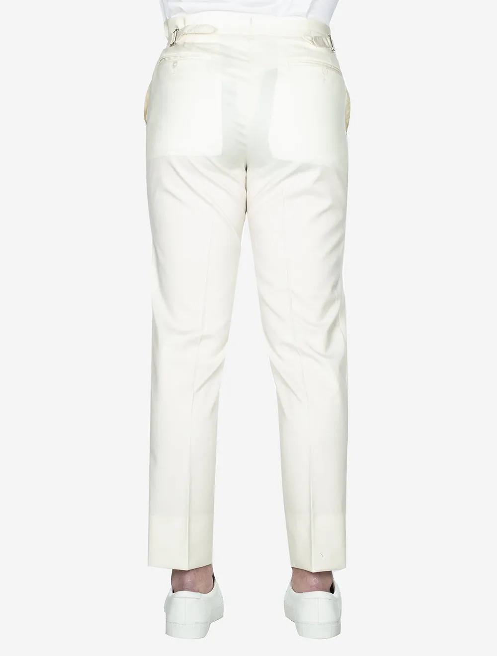 Single Pleat Trouser Cream