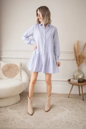 Stripe Affair Blue/White - Jurk