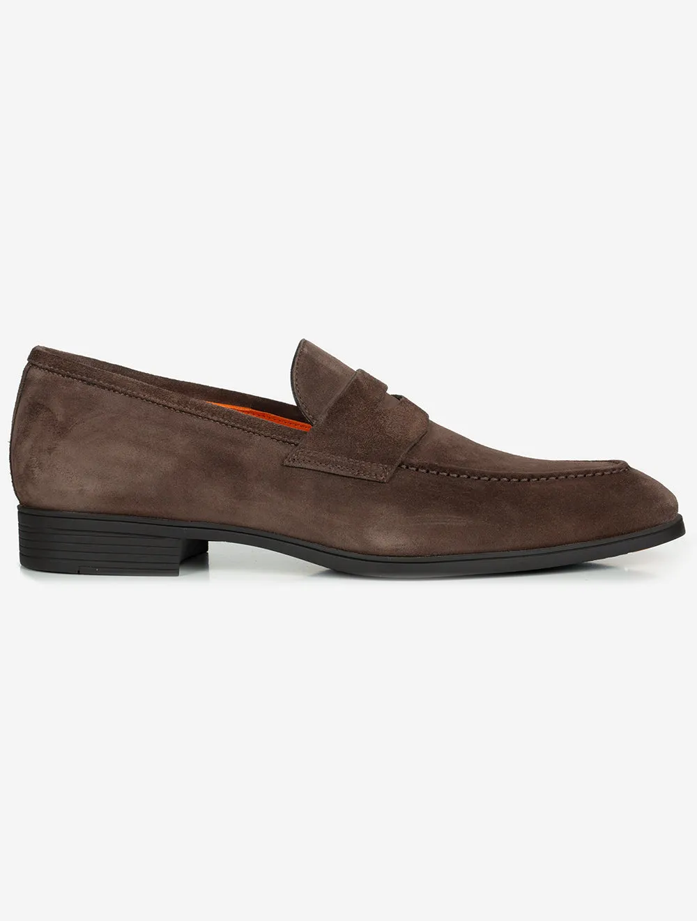 Suede Penny Loafer Brown