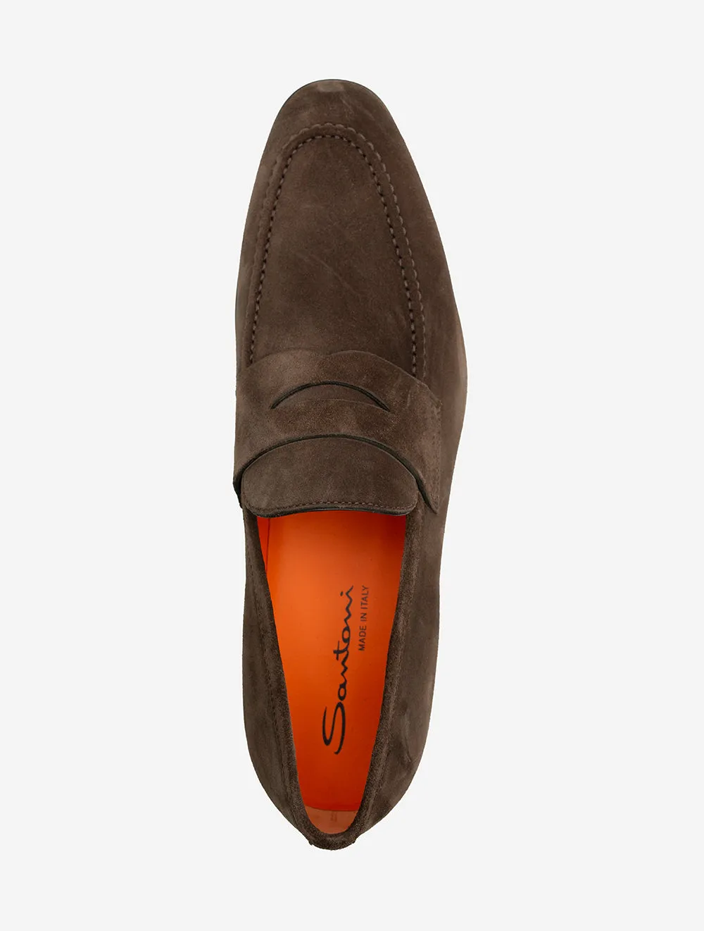 Suede Penny Loafer Brown