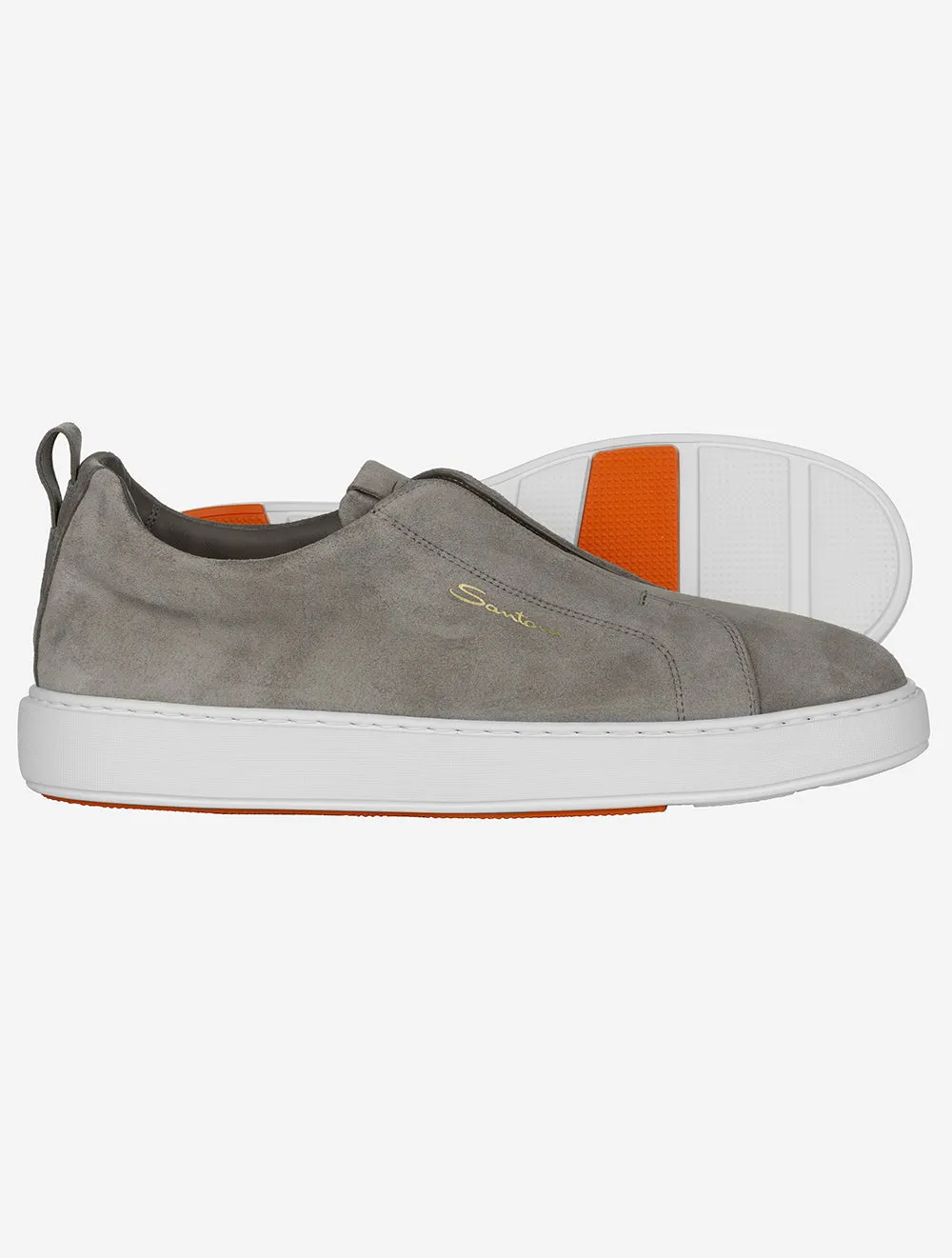 Suede Slip On Sneaker Grey
