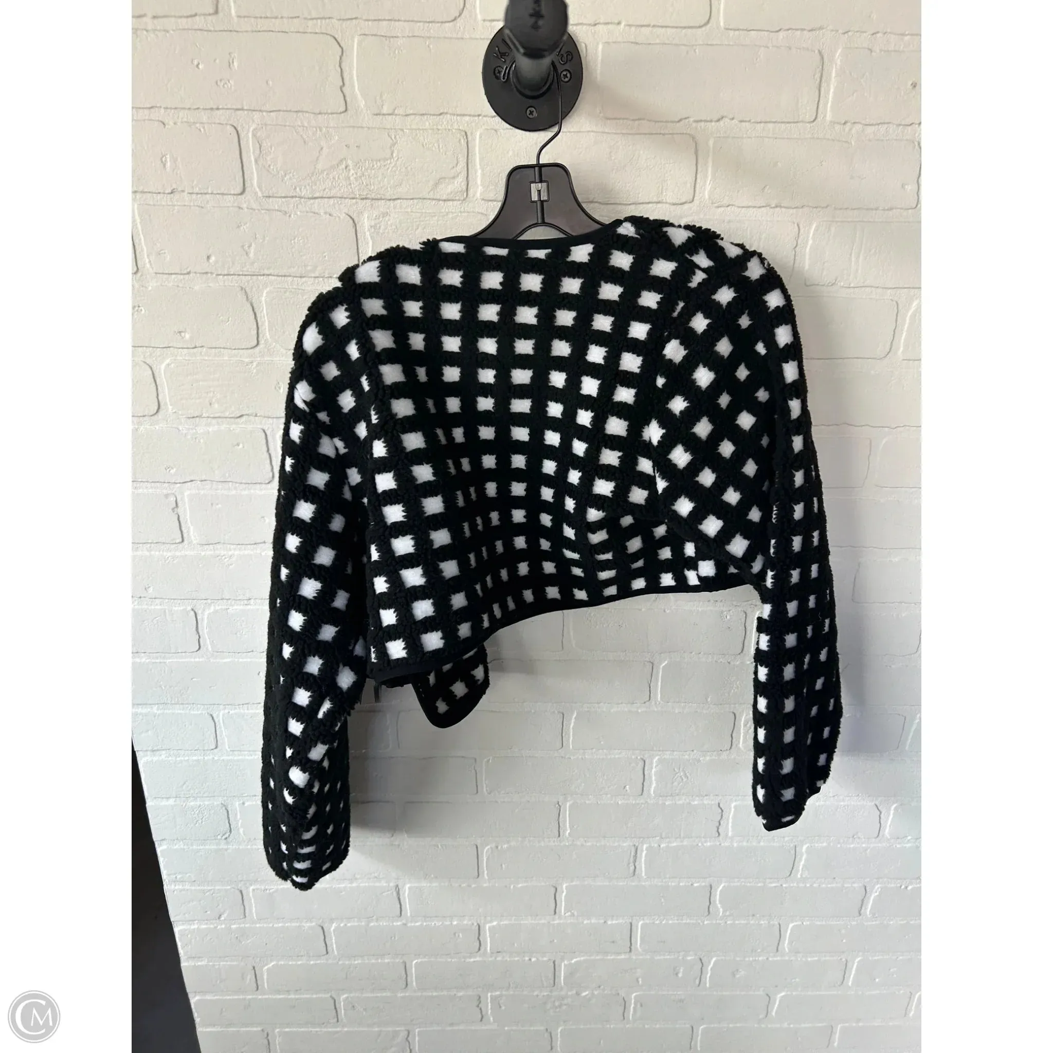 Sweater Cardigan By Cmc In Black & White, Size: Osfm